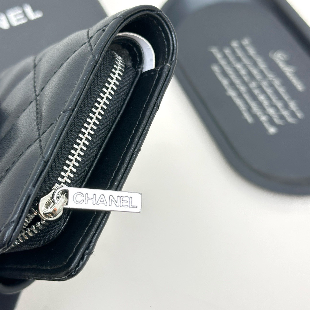 Chanel 8354 Multifunction Wallet - Black and Pink - Image 8