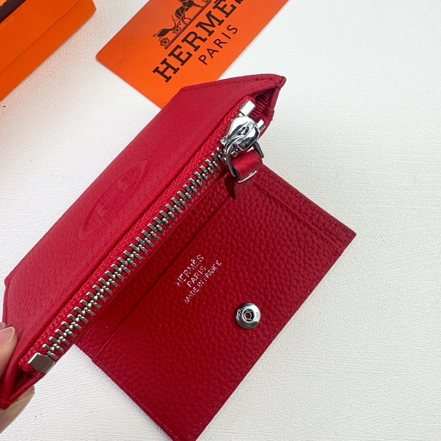 Hermes Silk'in Togo Leather Women's Wallet - Image 8