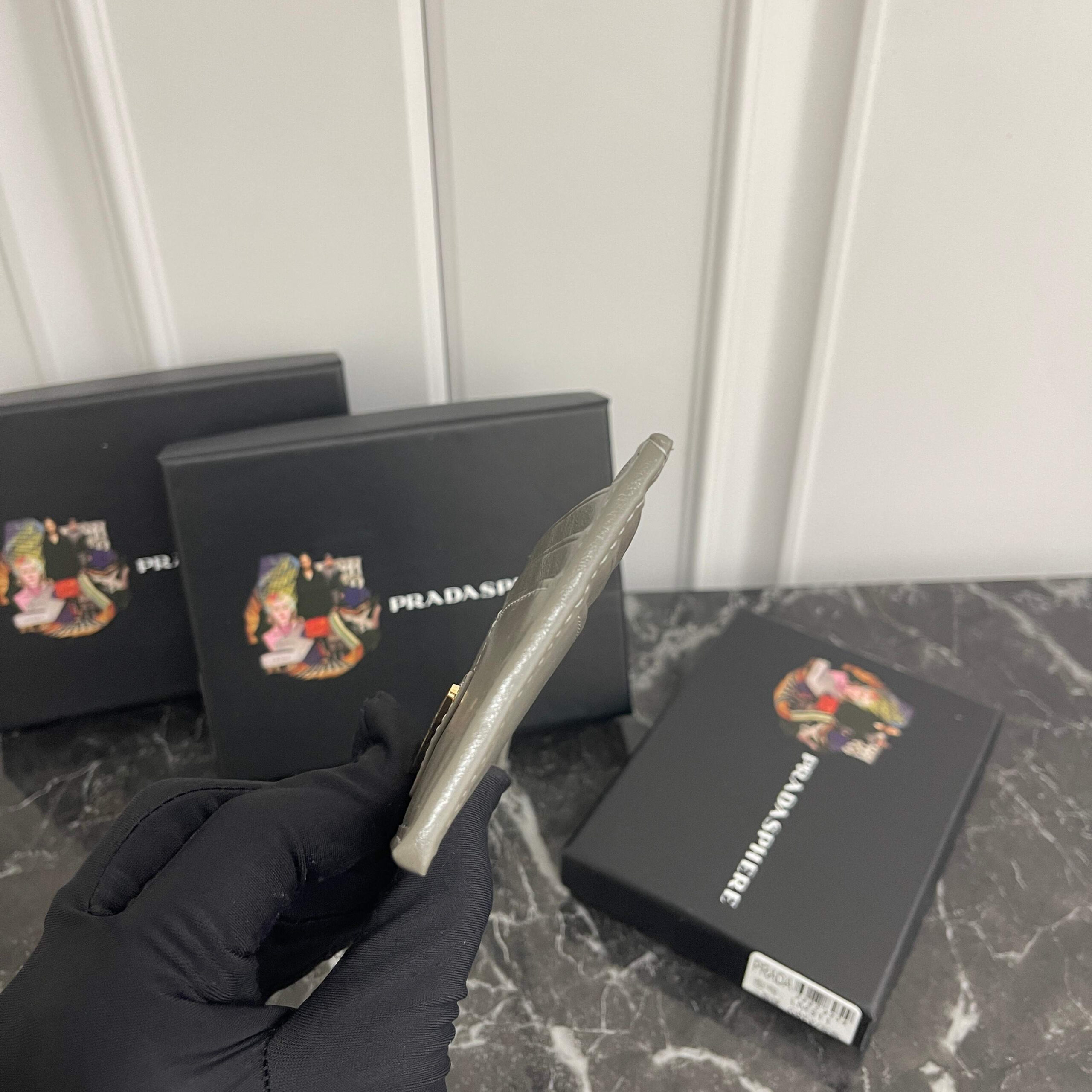Prada Saffiano Leather Card Holder - Image 8