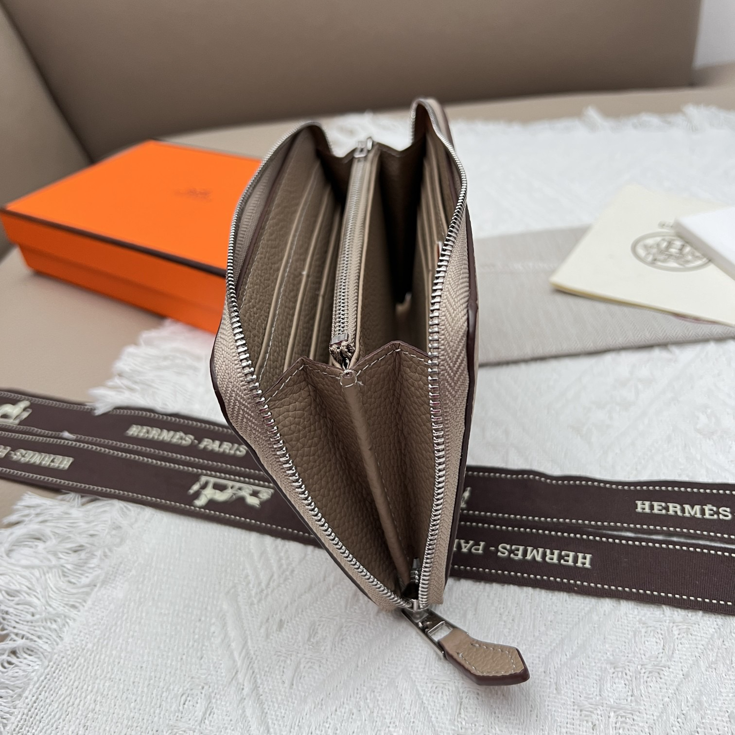 Hermes Constance Epsom Leather Zip Wallet - Image 8