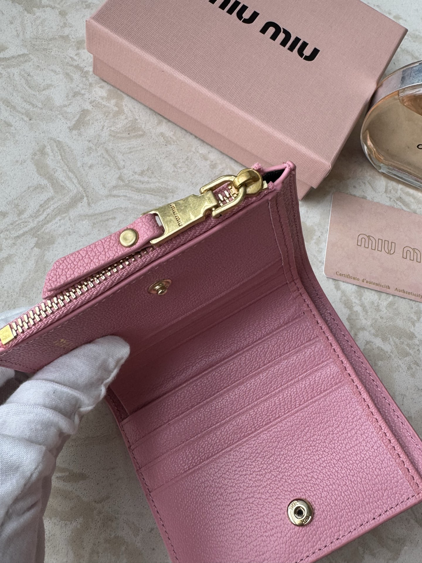 Miu Miu Leather Card Holder - Image 8
