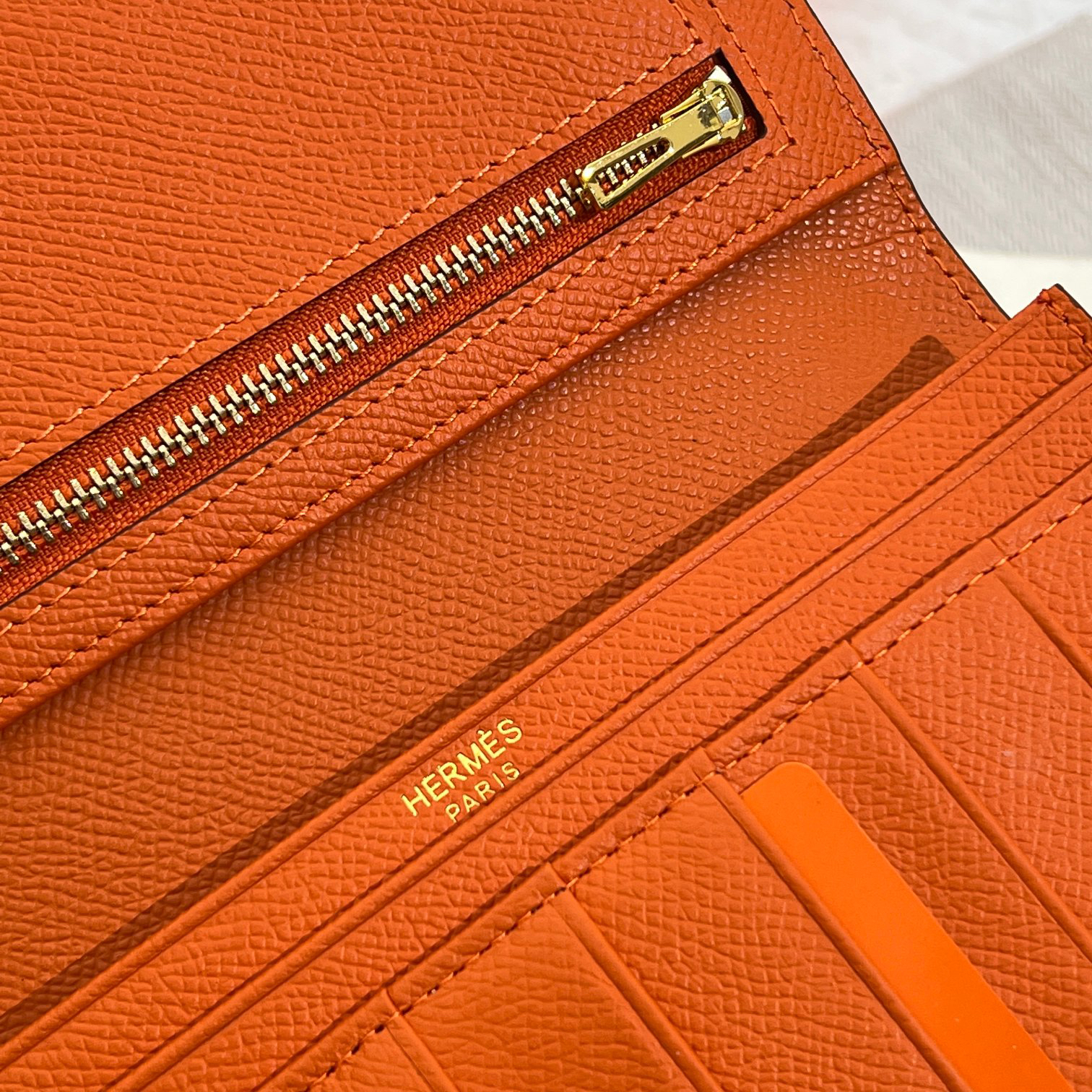 Hermes Women's Togo Leather Long Wallet - Image 8