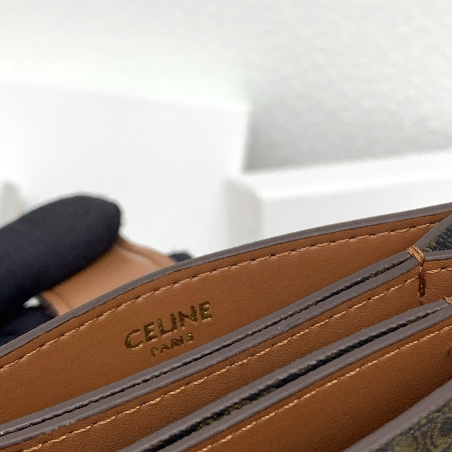 Celine ACCORDEON Triomphe Leather Card Holder - Image 8