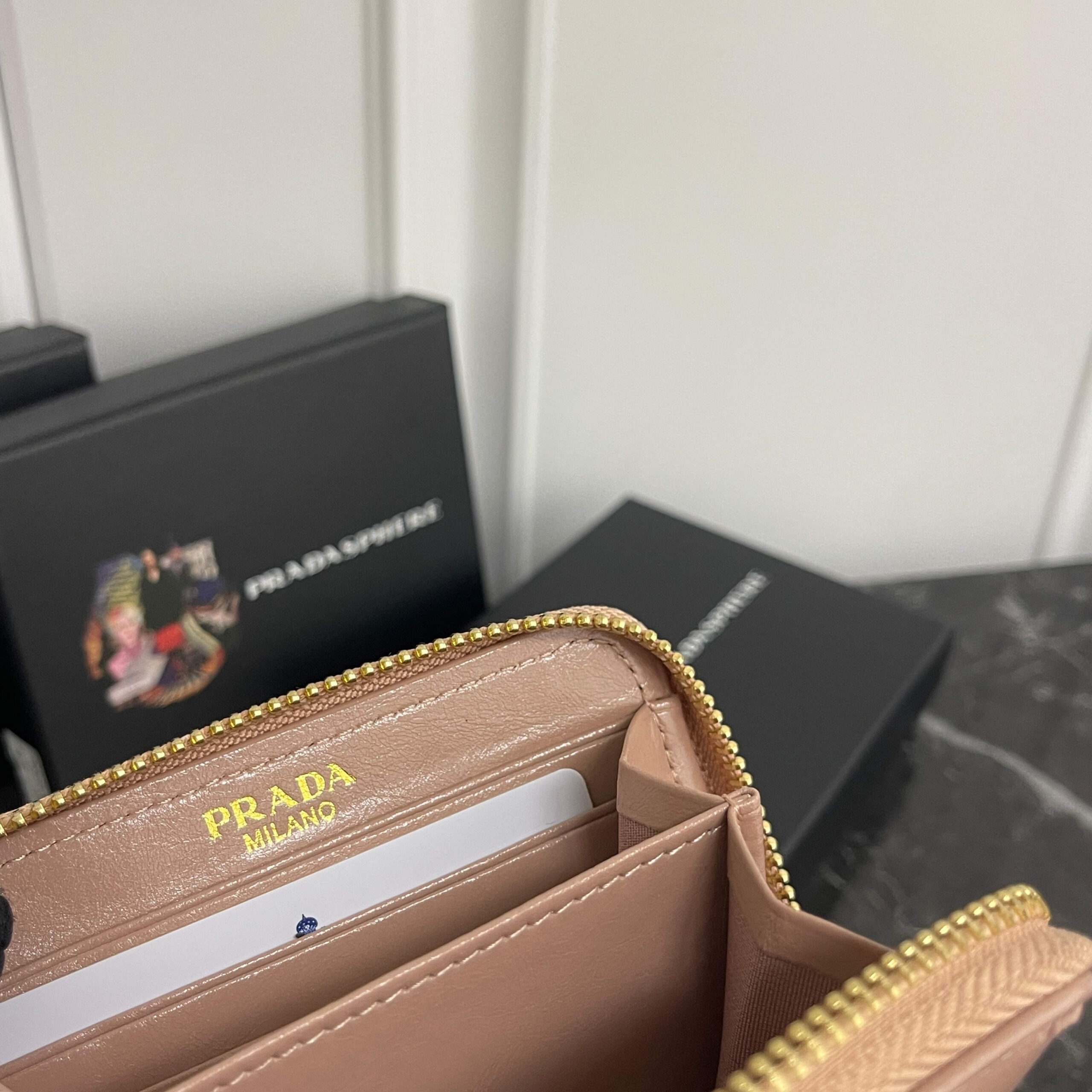 Prada Leather Logo Zip Coin Purse - Image 8