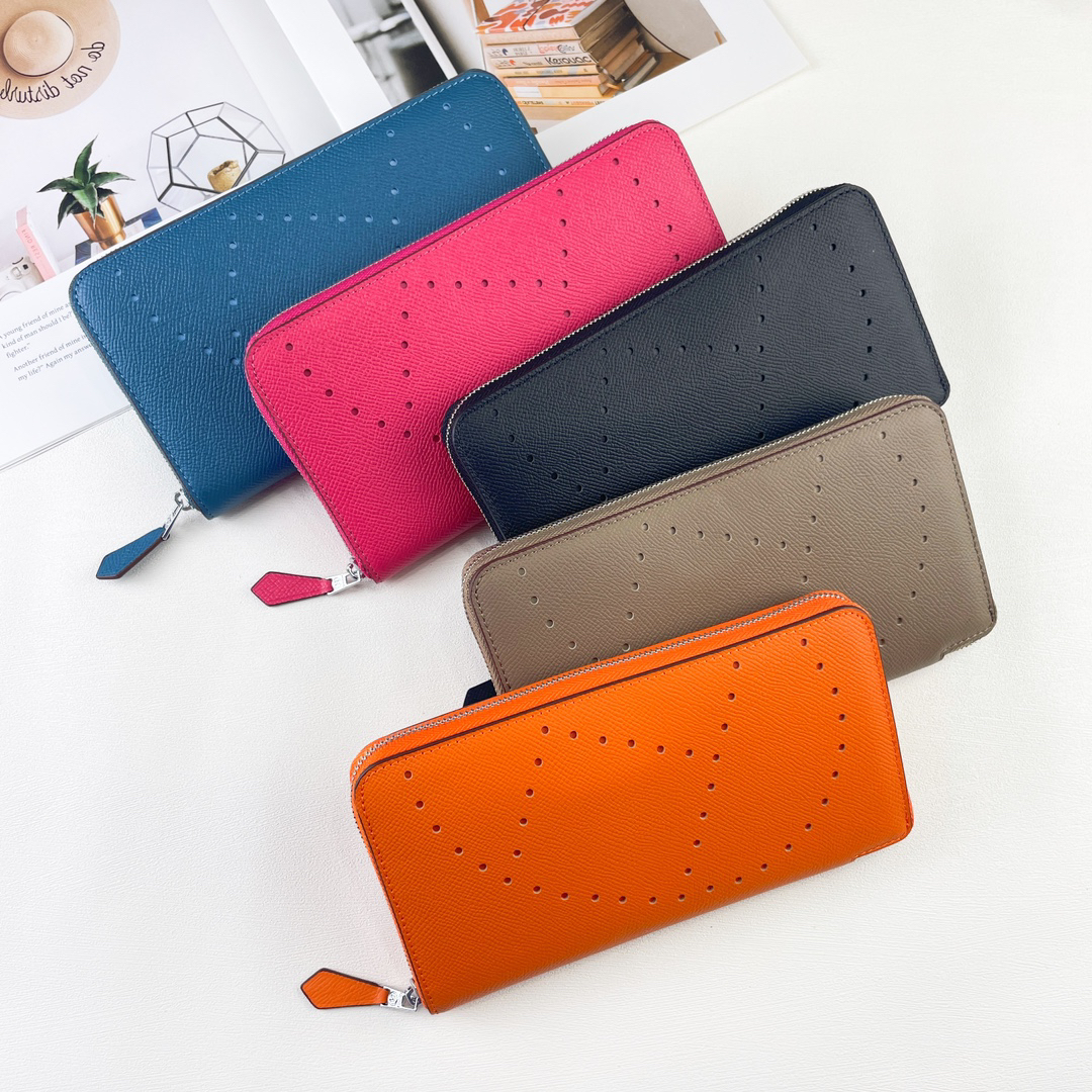 Hermes Silk'In Classic Zip Wallet - Image 8