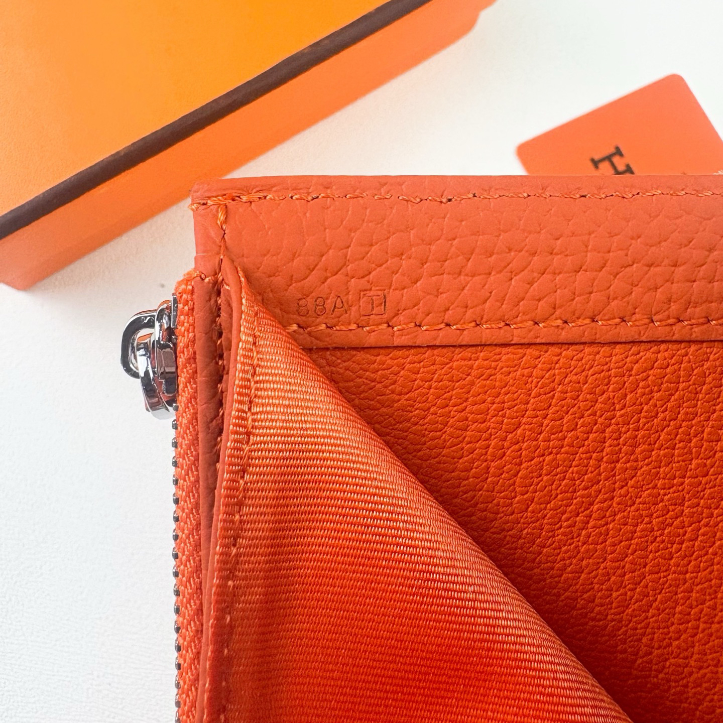 Hermes Silk'in Togo Leather Wallet - Image 8