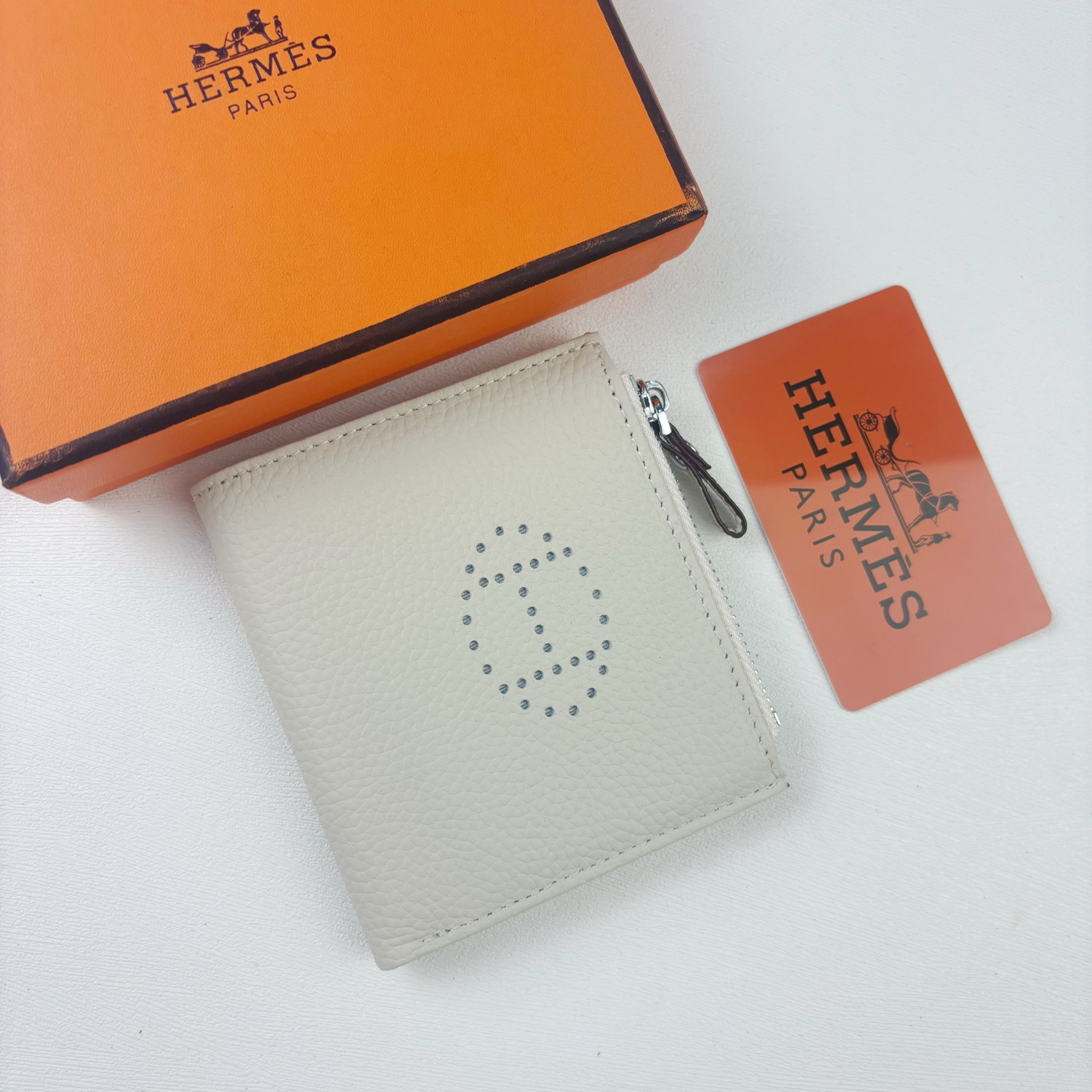 Hermes Silk'in Togo Leather Wallet - Image 8