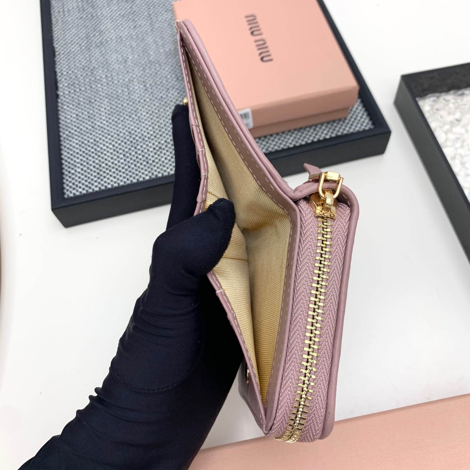 Miu Miu Lambskin Zip Coin Purse - Image 8