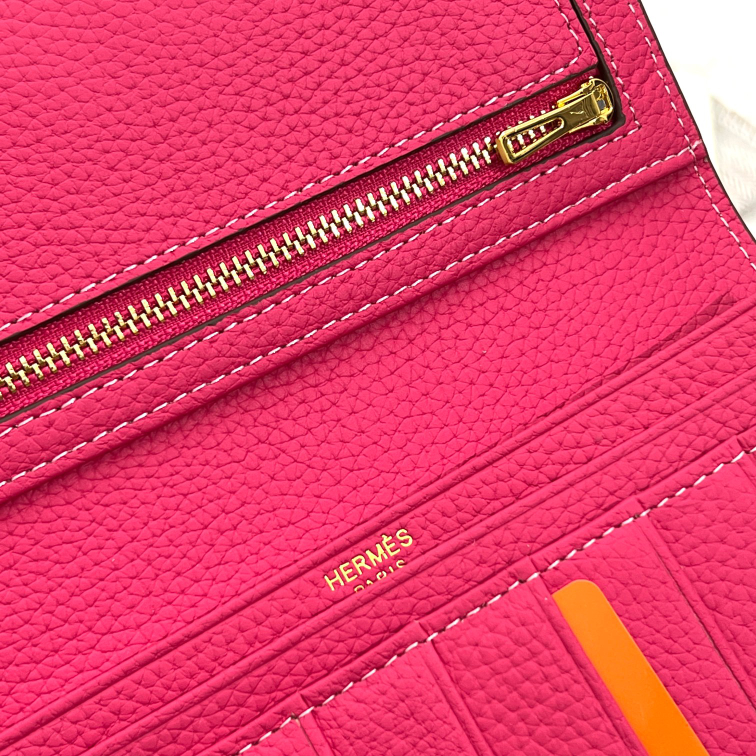 Hermes Women’s Leather Vertical Zip Wallet - Image 8