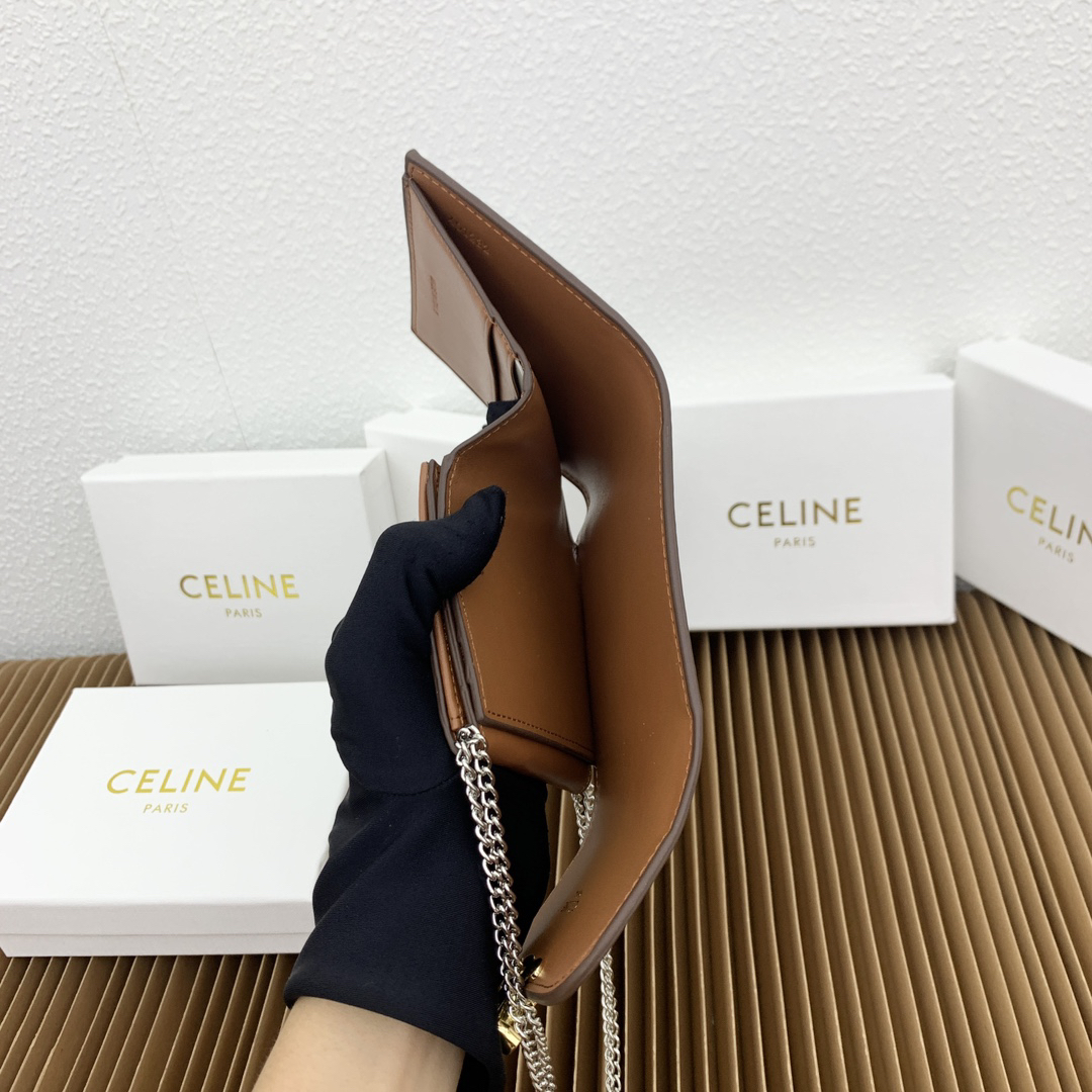 Celine Triomphe Small Embroidered Textile Wallet - Image 8