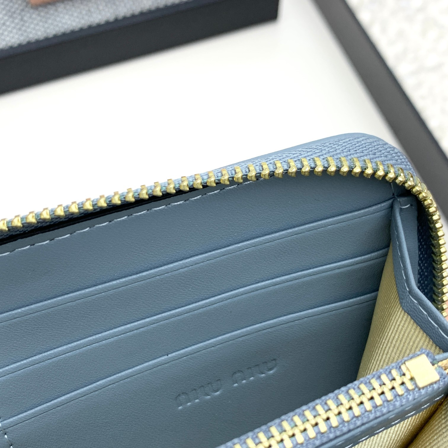 Miu Miu Lambskin Zip Wallet - Image 8