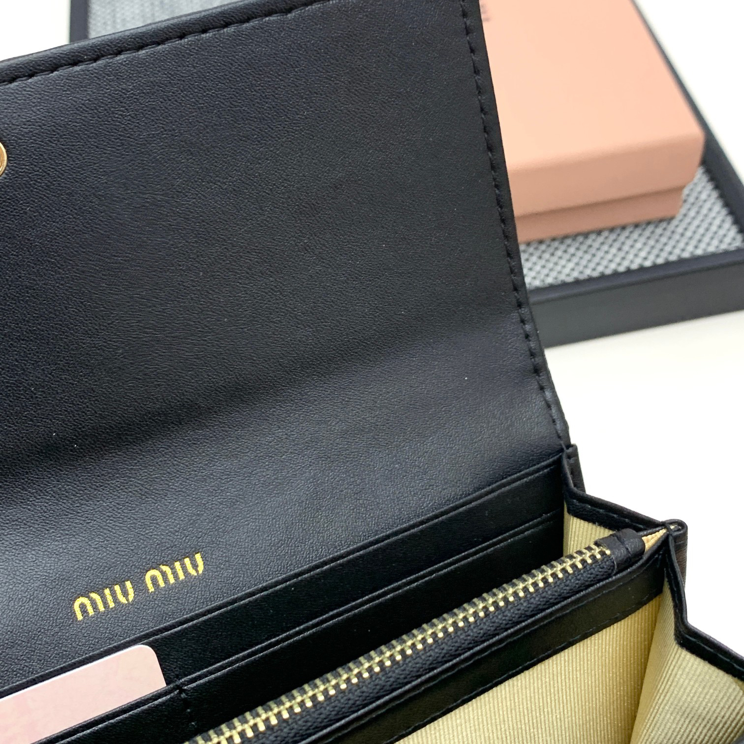 Miu Miu Lambskin Zip Coin Purse - Image 8