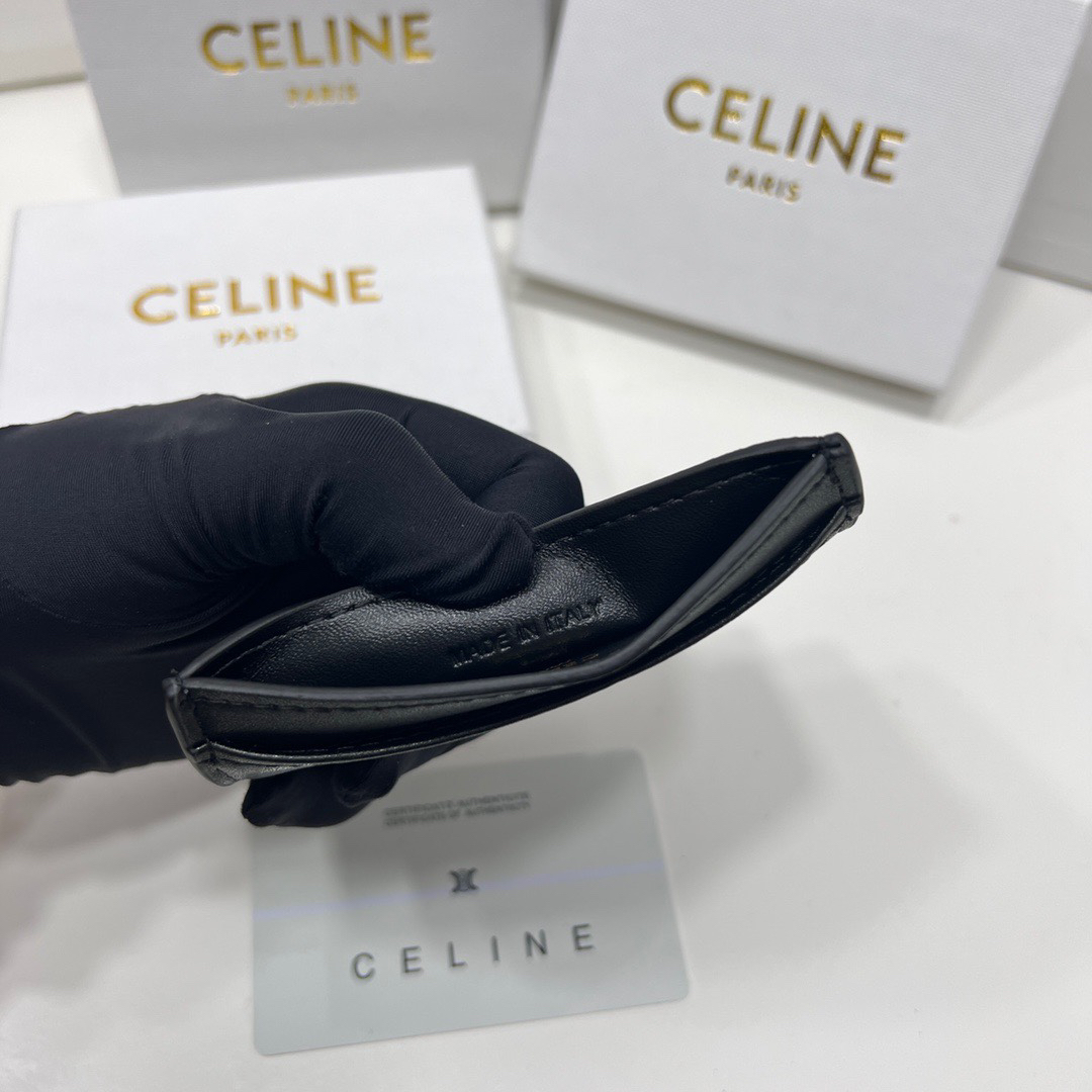 Celine Slim Leather Card Holder - Image 8