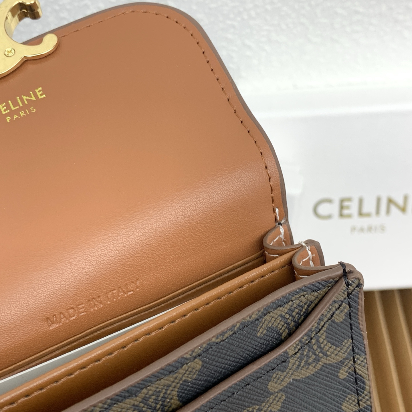 Celine Triomphe Leather Business Card Holder - Image 8
