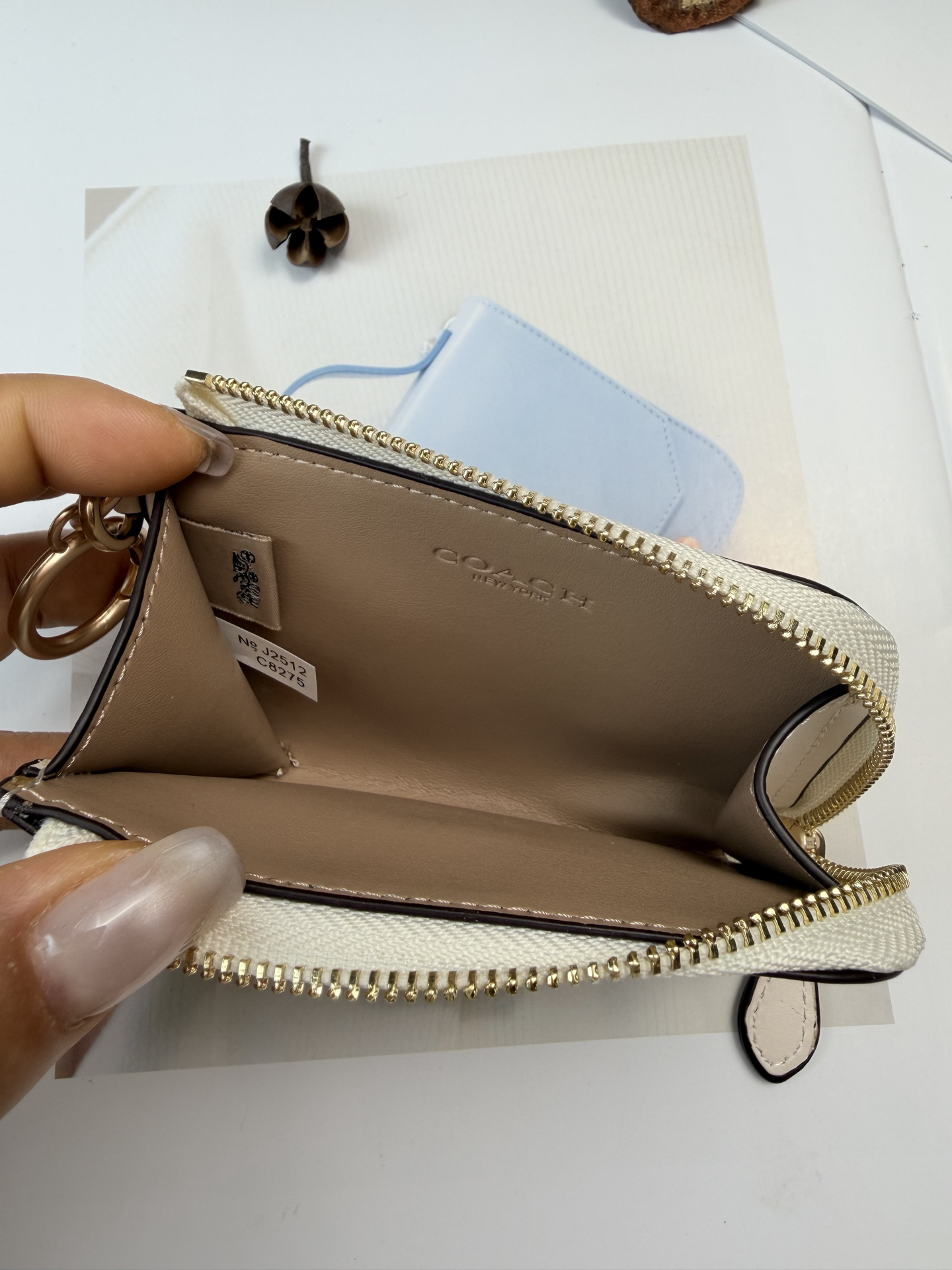 COACH C8275 Signature Leather Coin Purse - Image 8