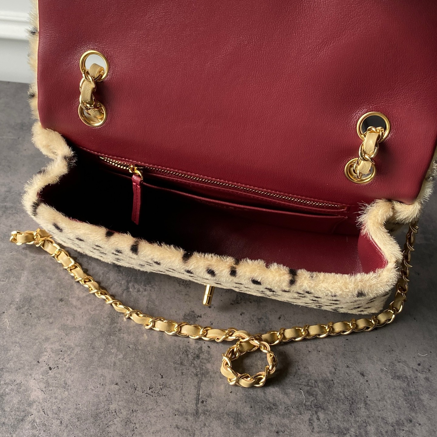 Chanel Limited-Edition Leopard-Print Velvet Classic Flap Bag - Image 8