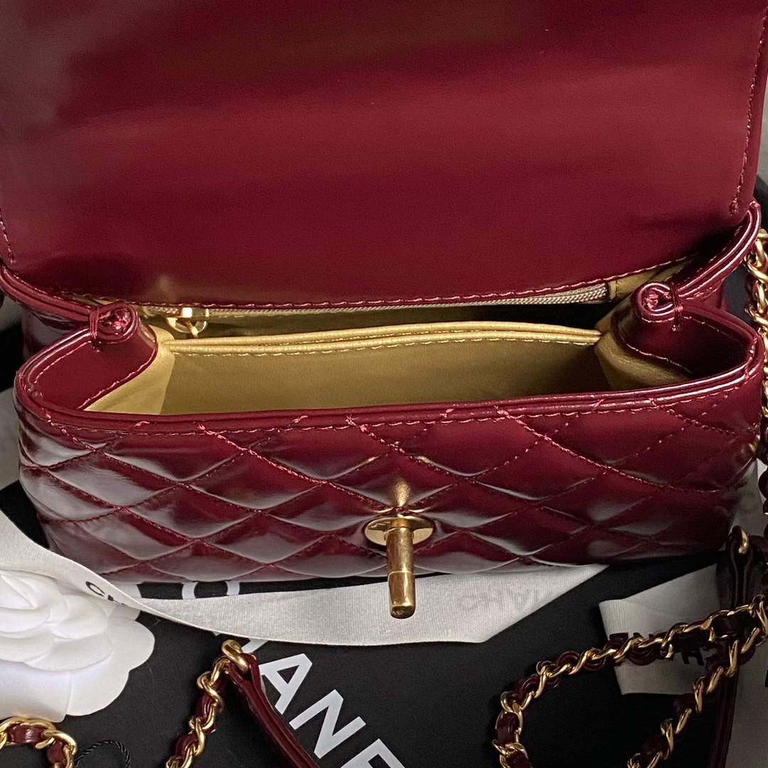 Chanel Coco Handle Leather Handbag - Image 8
