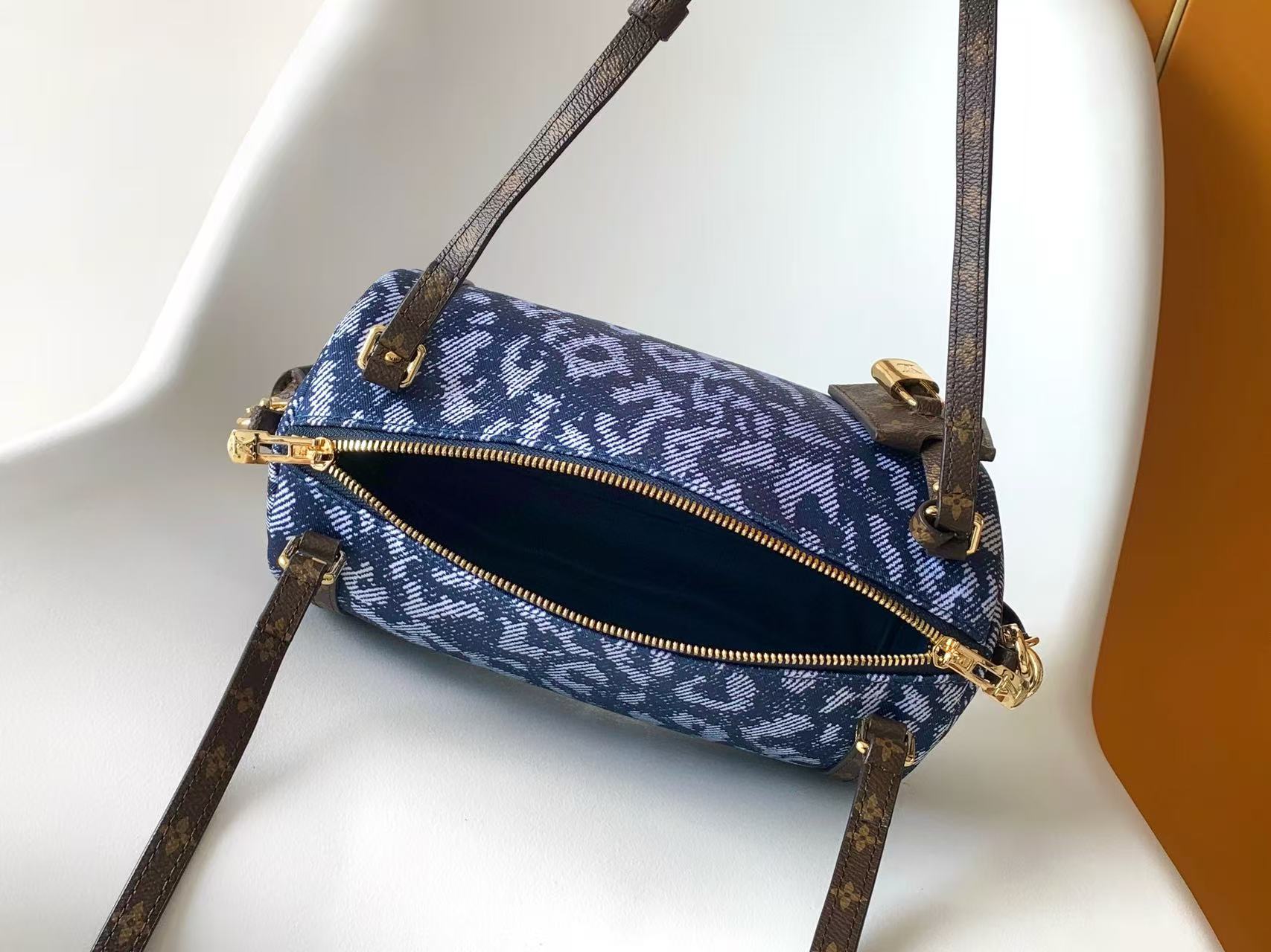 Small Monogram Leather Handbag - Image 8