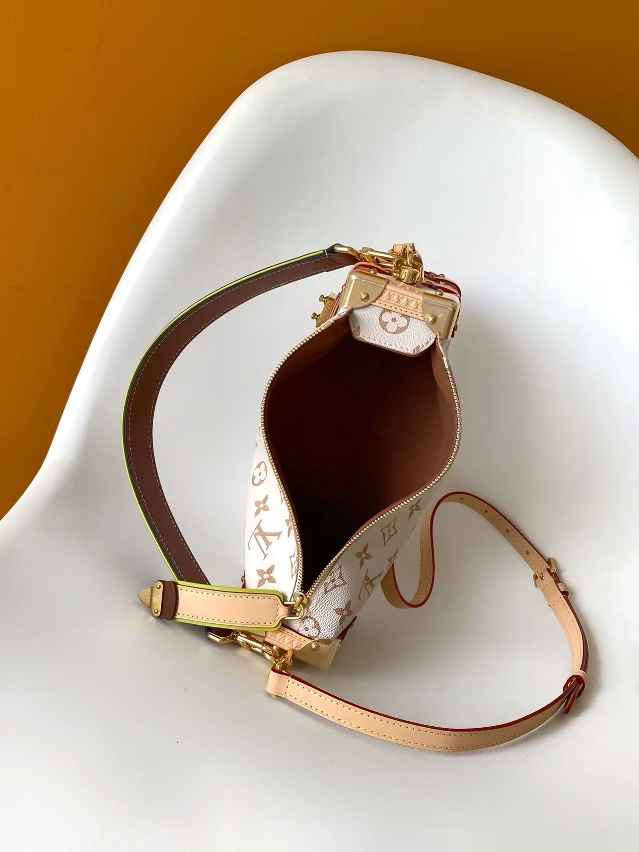 Louis Vuitton Side Trunk Medium Handbag - Monogram Dune - Image 8