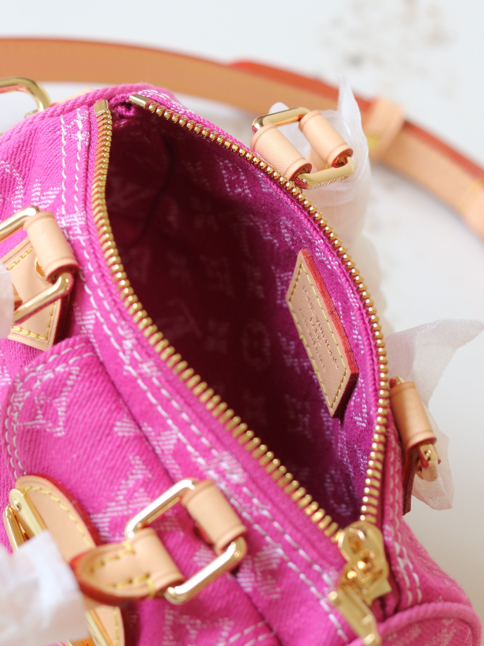 Nano Speedy Handbag in Monogram Denim - Image 8