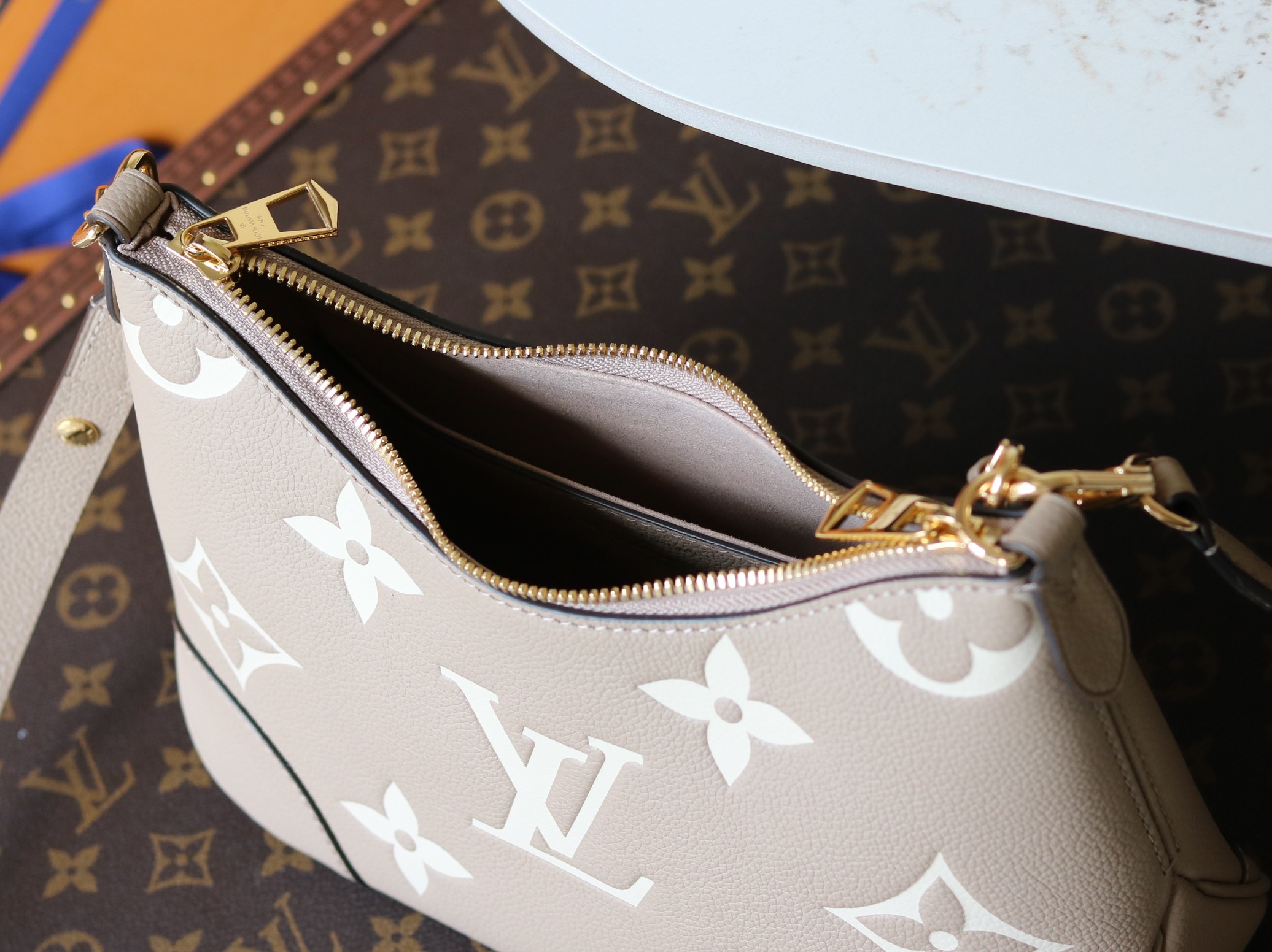Louis Vuitton Boulogne Monogram Empreinte Leather Crossbody Bag - Image 8