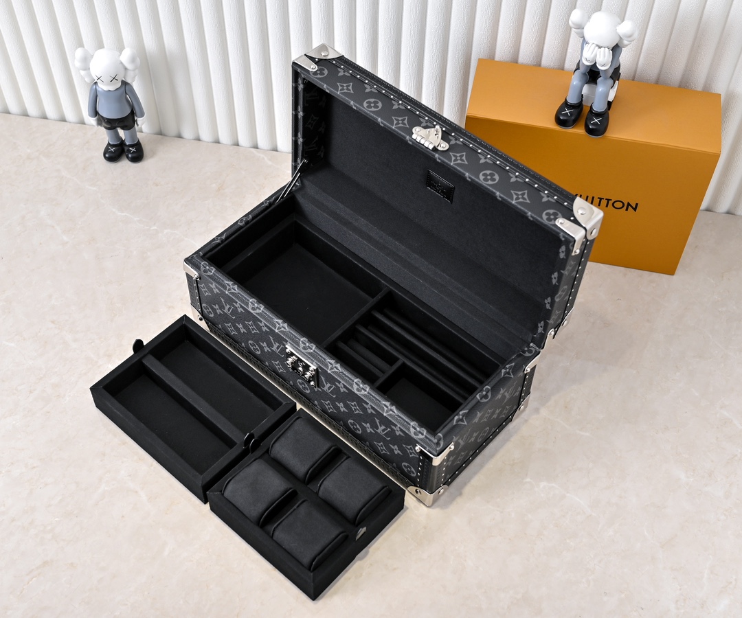 Louis Vuitton Monogram Watch and Jewelry Box - Image 8