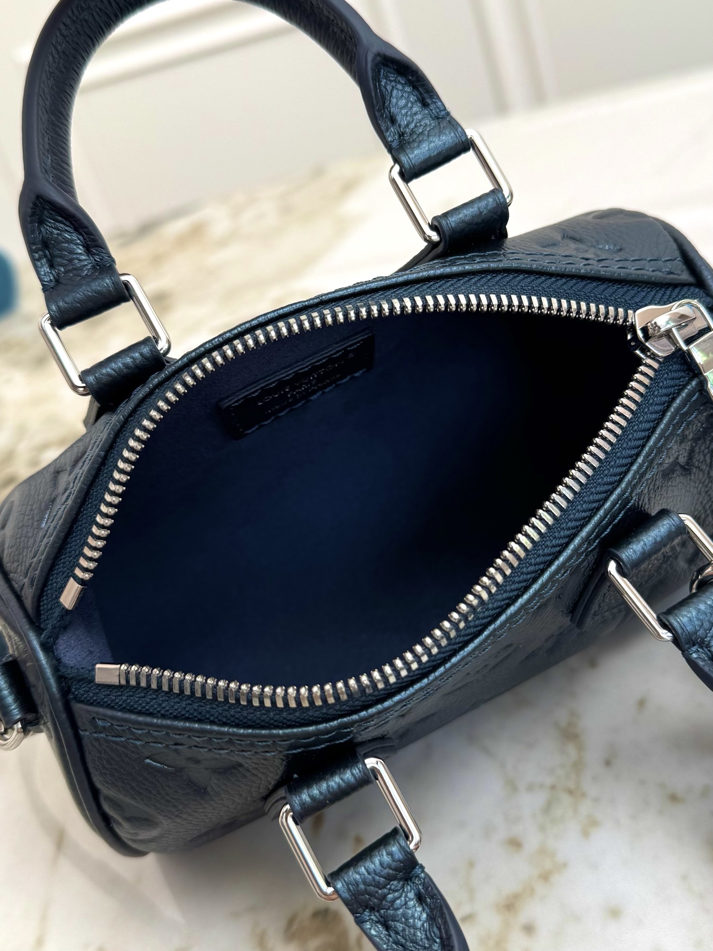 Louis Vuitton Nano Speedy Handbag in Pearl Blue - Image 8