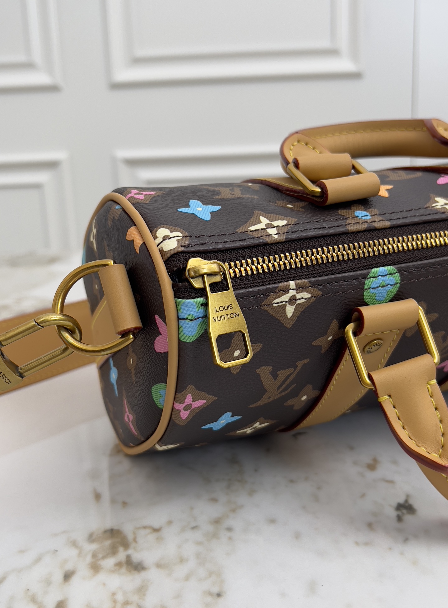 Louis Vuitton Keepall 25 Pillow Handbag in Monogram Eclipse Reverse Canvas - Image 8