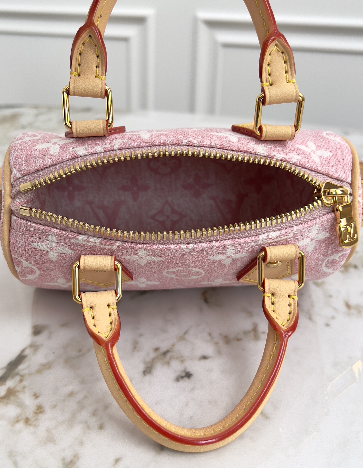 Louis Vuitton Nano Speedy Monogram Denim Crossbody Bag - Image 8