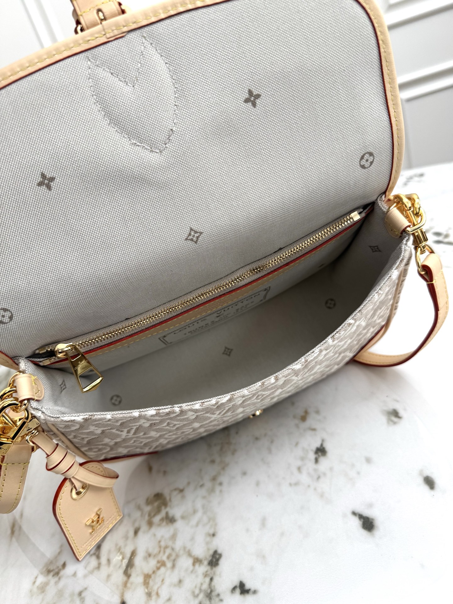 Diane Monogram Denim Crossbody Bag - Image 8