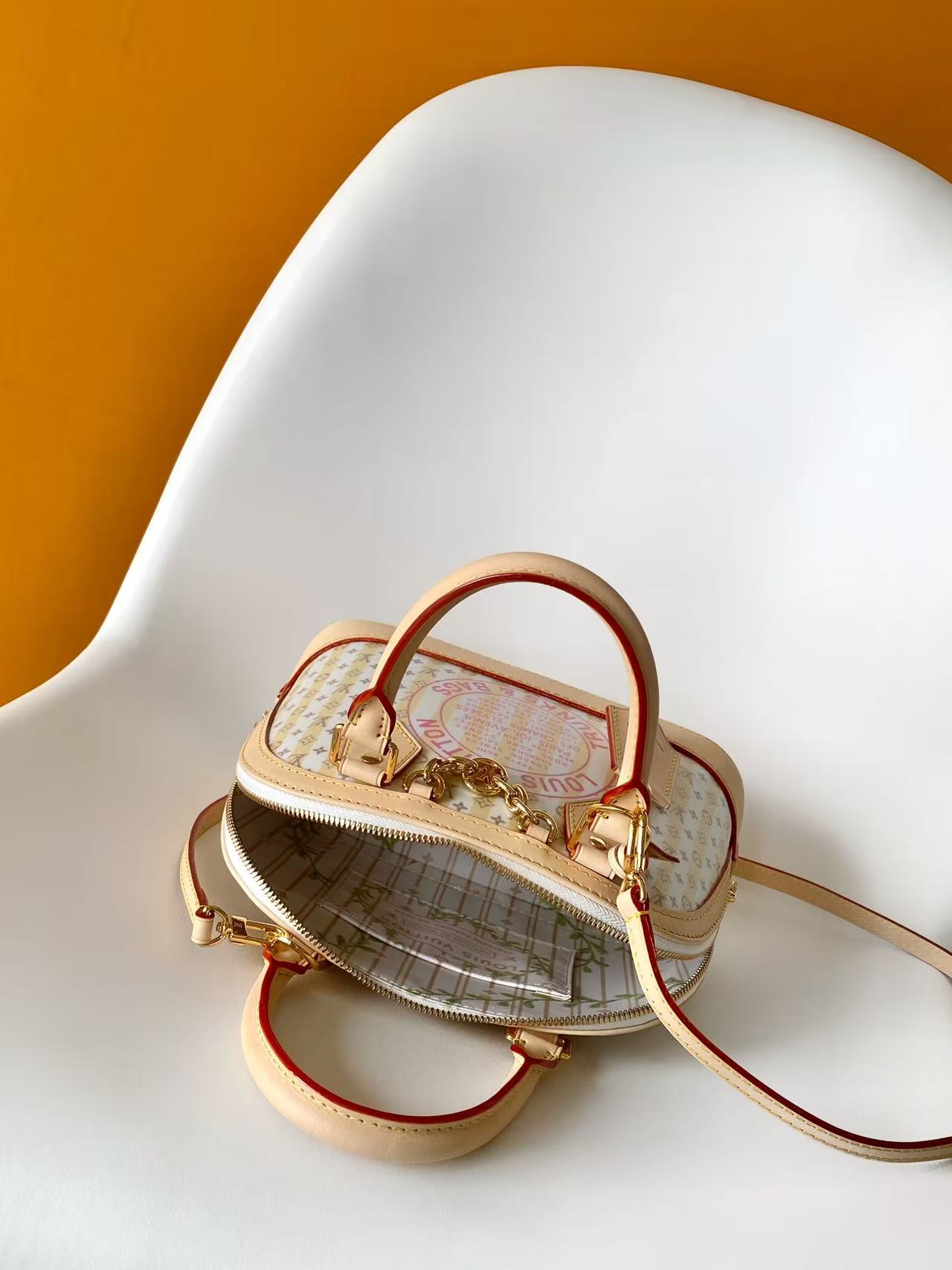 Louis Vuitton Alma BB Stamp Monogram Bag in Beige - Image 8