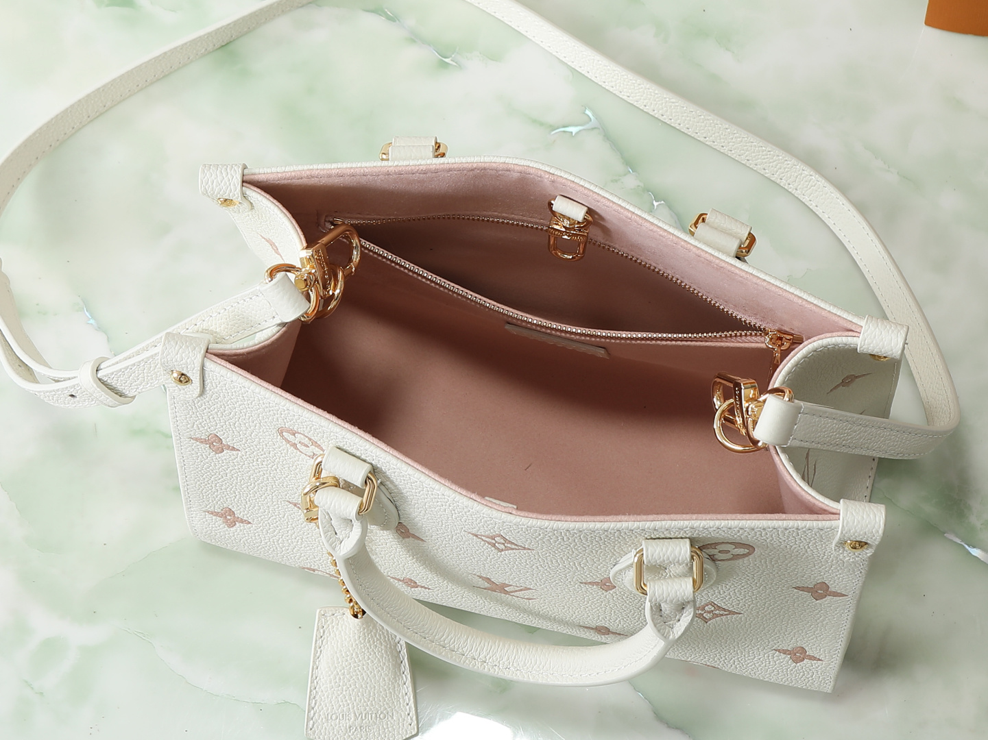 Louis Vuitton OnTheGo PM Tote Bag in Monogram Empreinte Leather - Image 8