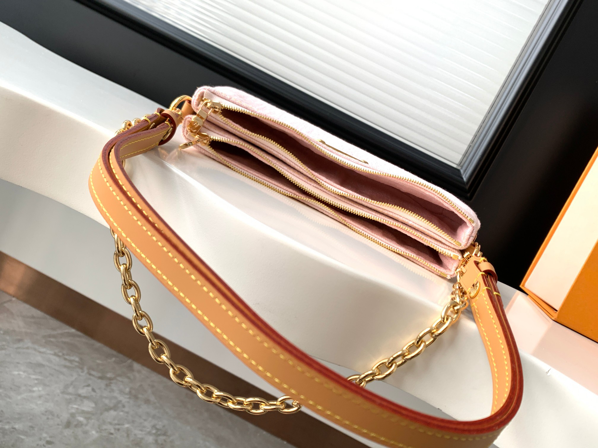 Louis Vuitton Liv Pochette Monogram Denim Crossbody Bag - Image 8