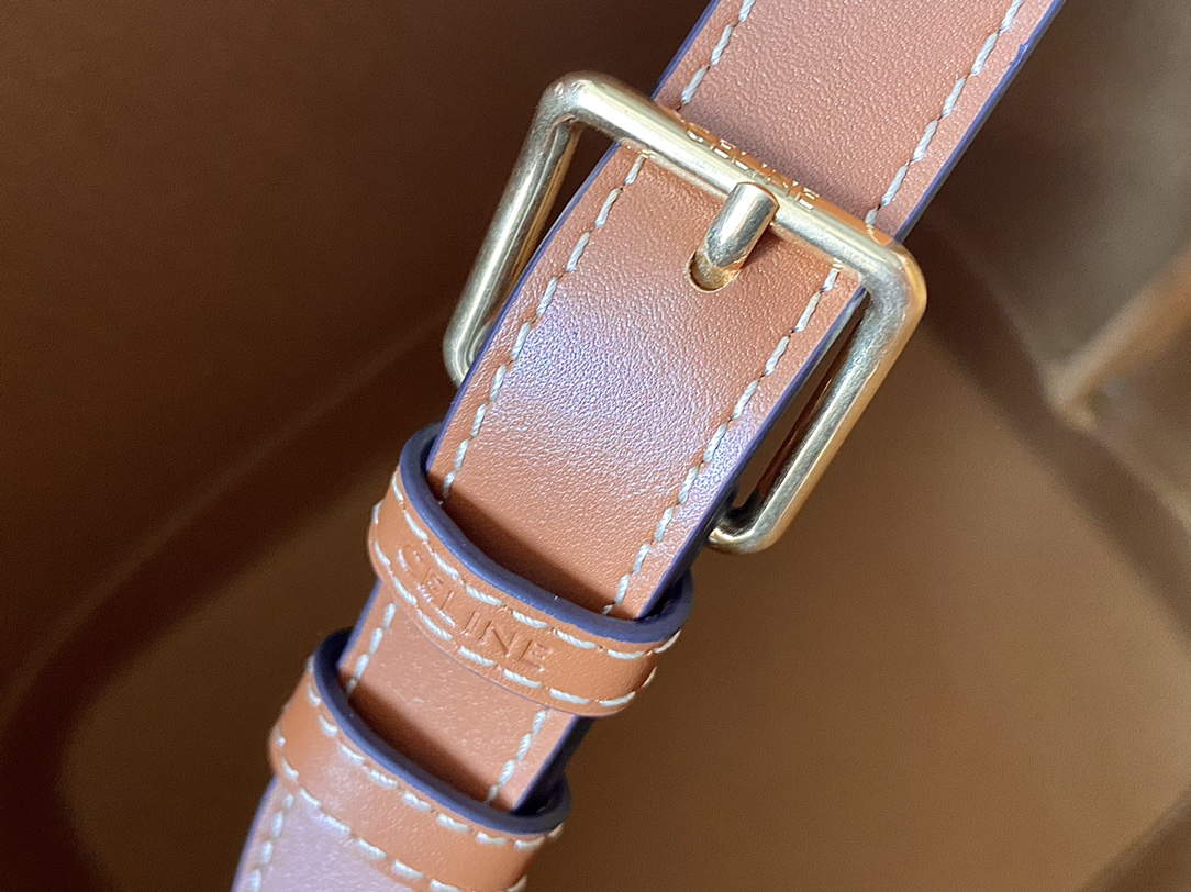 Celine Macadam Canvas Bucket Crossbody Bag - Image 9