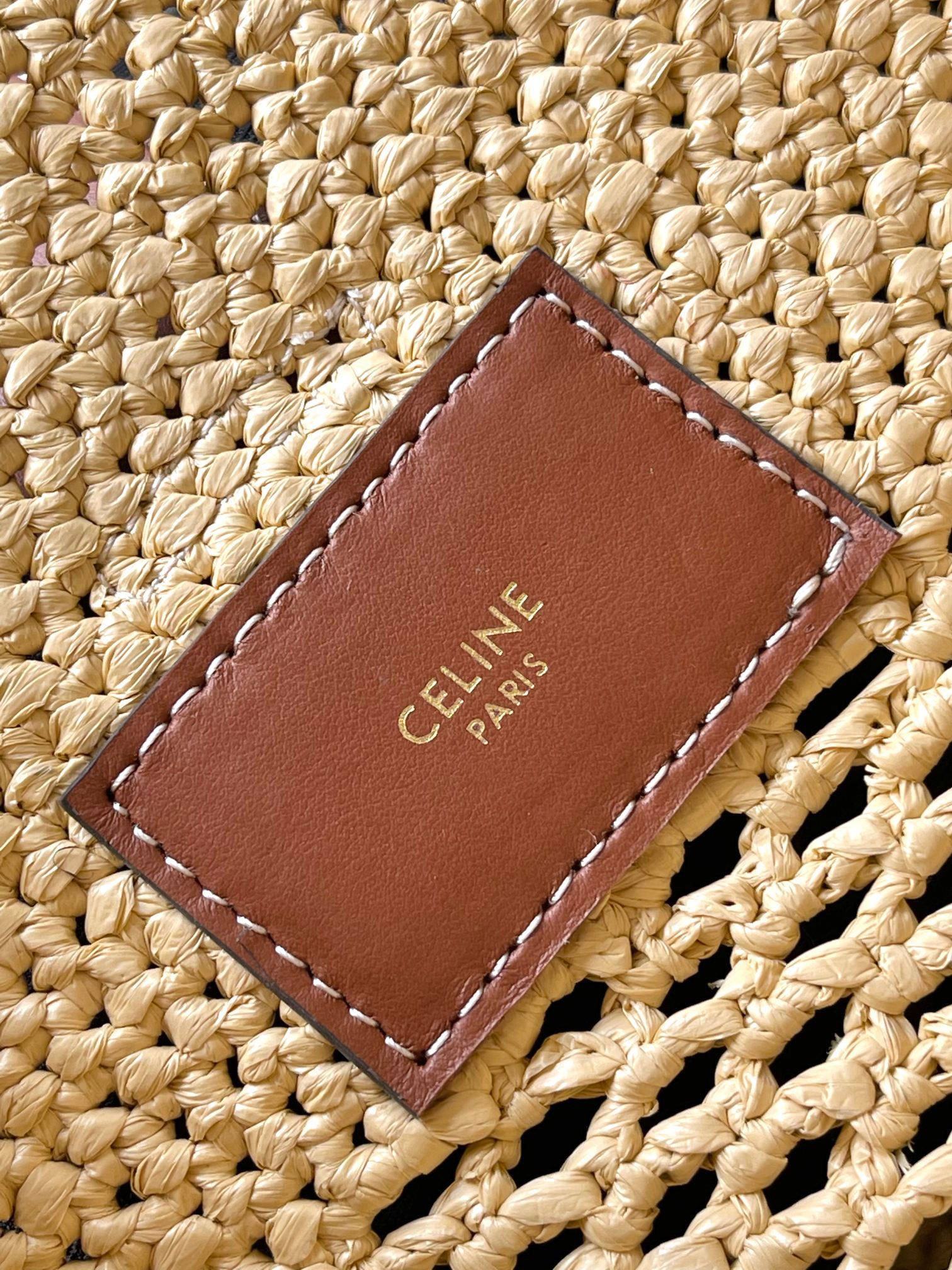 Celine Louise Small Woven Bucket Bag - Image 9