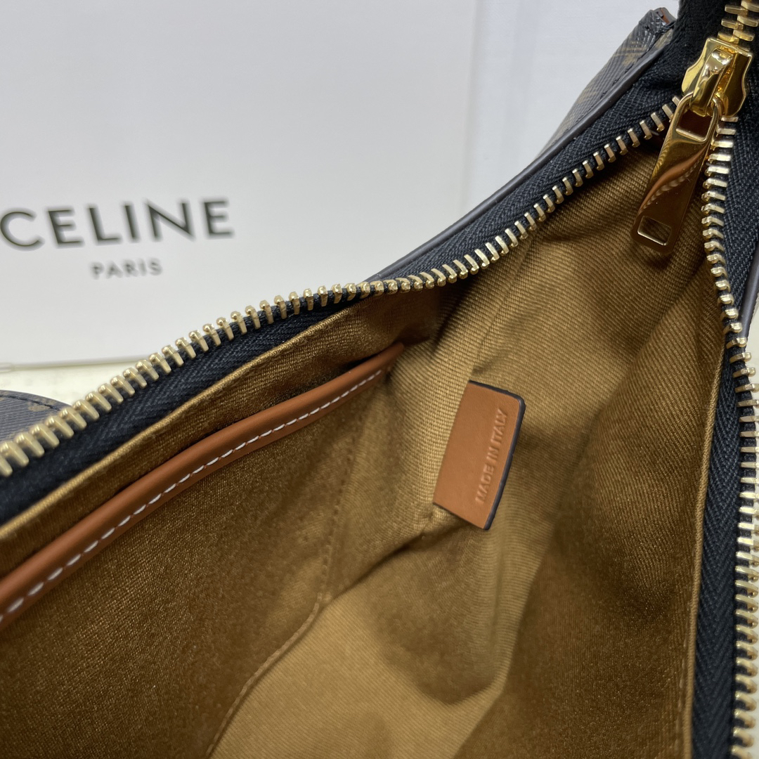 TRIOME AVA Canvas Logo-Print Leather Shoulder Bag - Image 9
