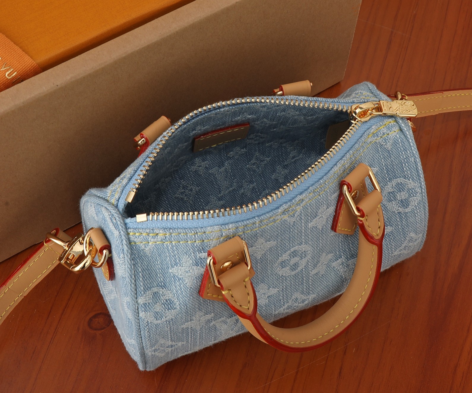 Nano Speedy Monogram Denim Crossbody Bag - Image 9