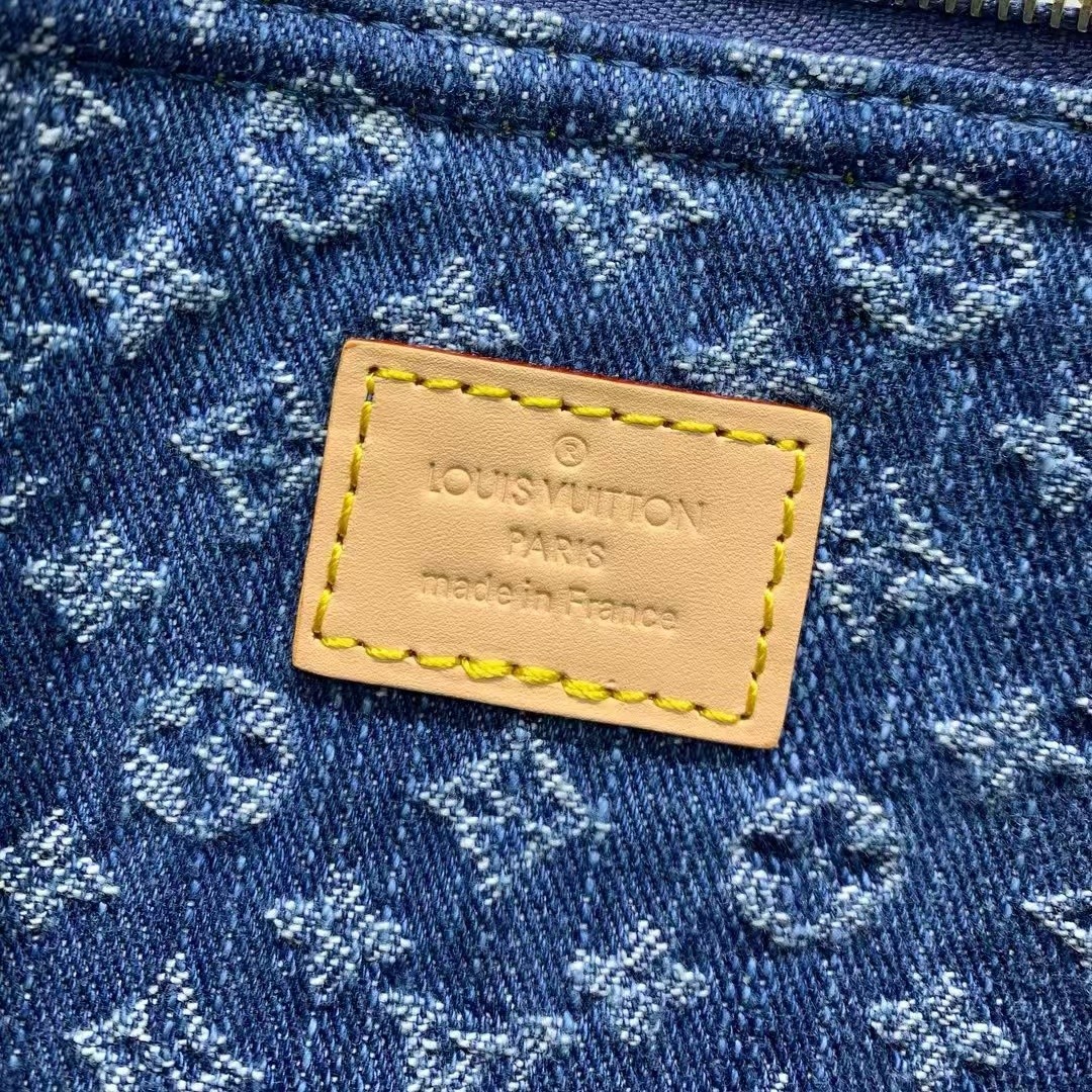 Louis Vuitton Neverfull MM Monogram Denim Tote Bag - Image 9
