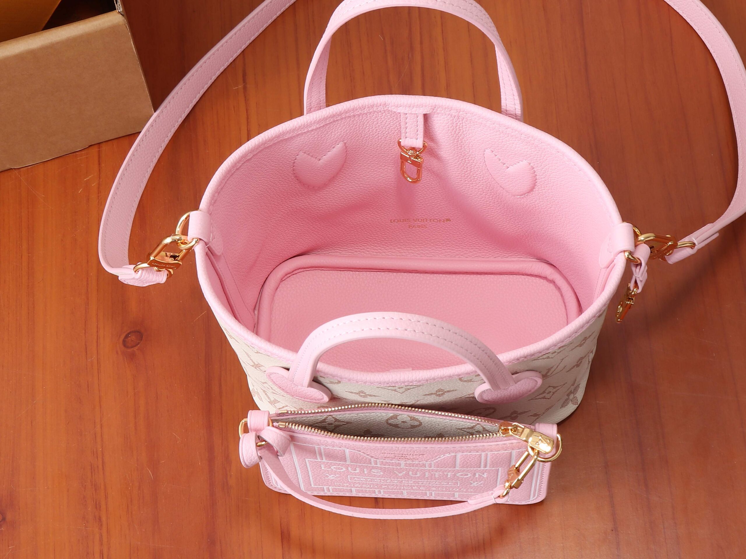 Louis Vuitton Neverfull Inside Out BB Monogram Dune Bag - Image 9