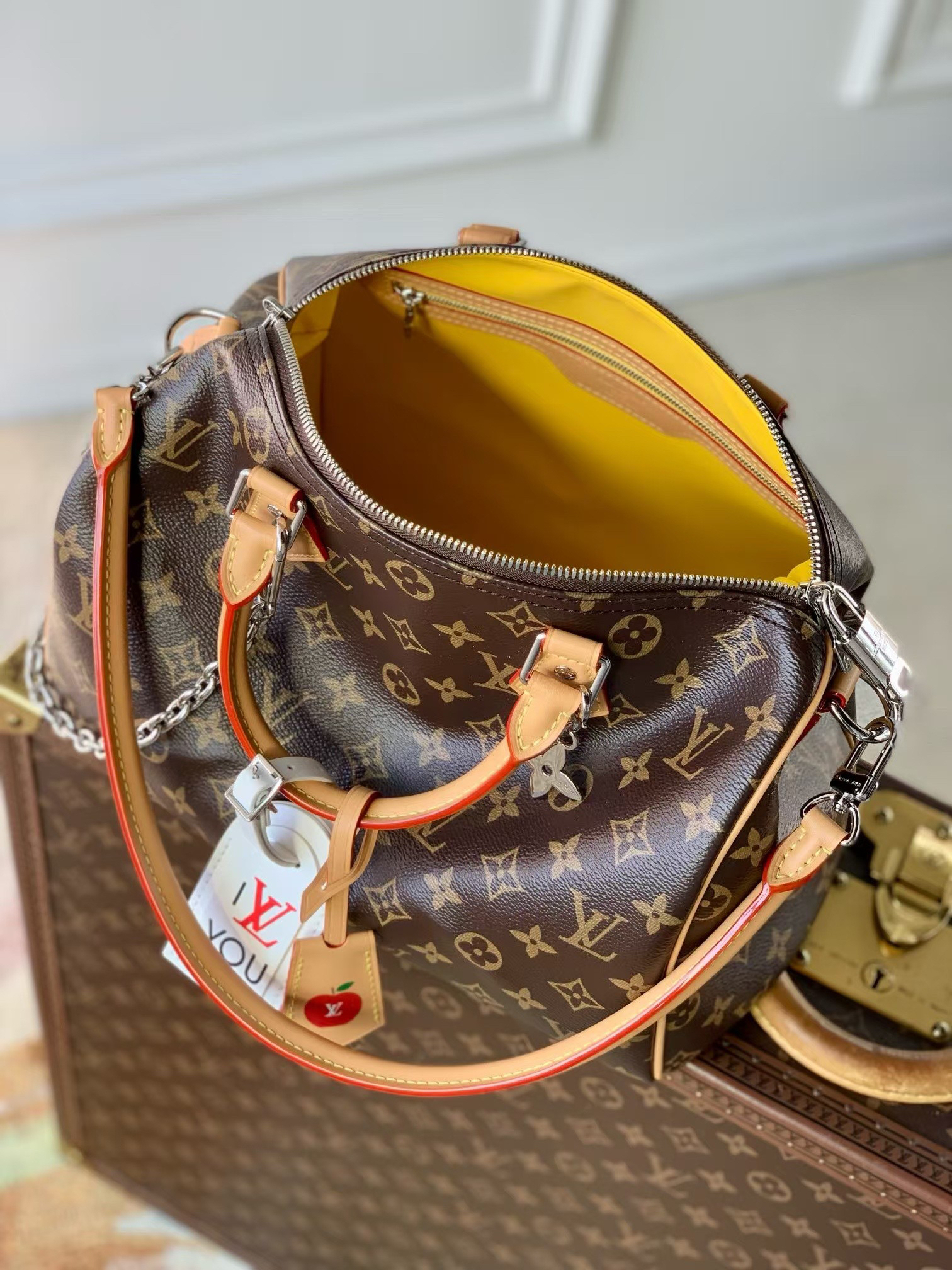 Louis Vuitton Speedy Soft 30 Dark Handbag - Image 9