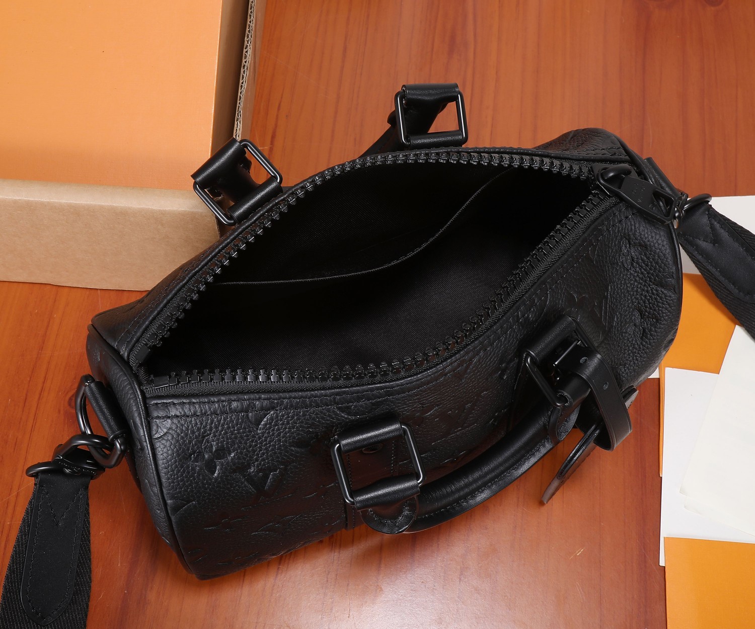 Louis Vuitton Keepall Mini Crossbody Bag in Taurillon Monogram Leather - Image 9