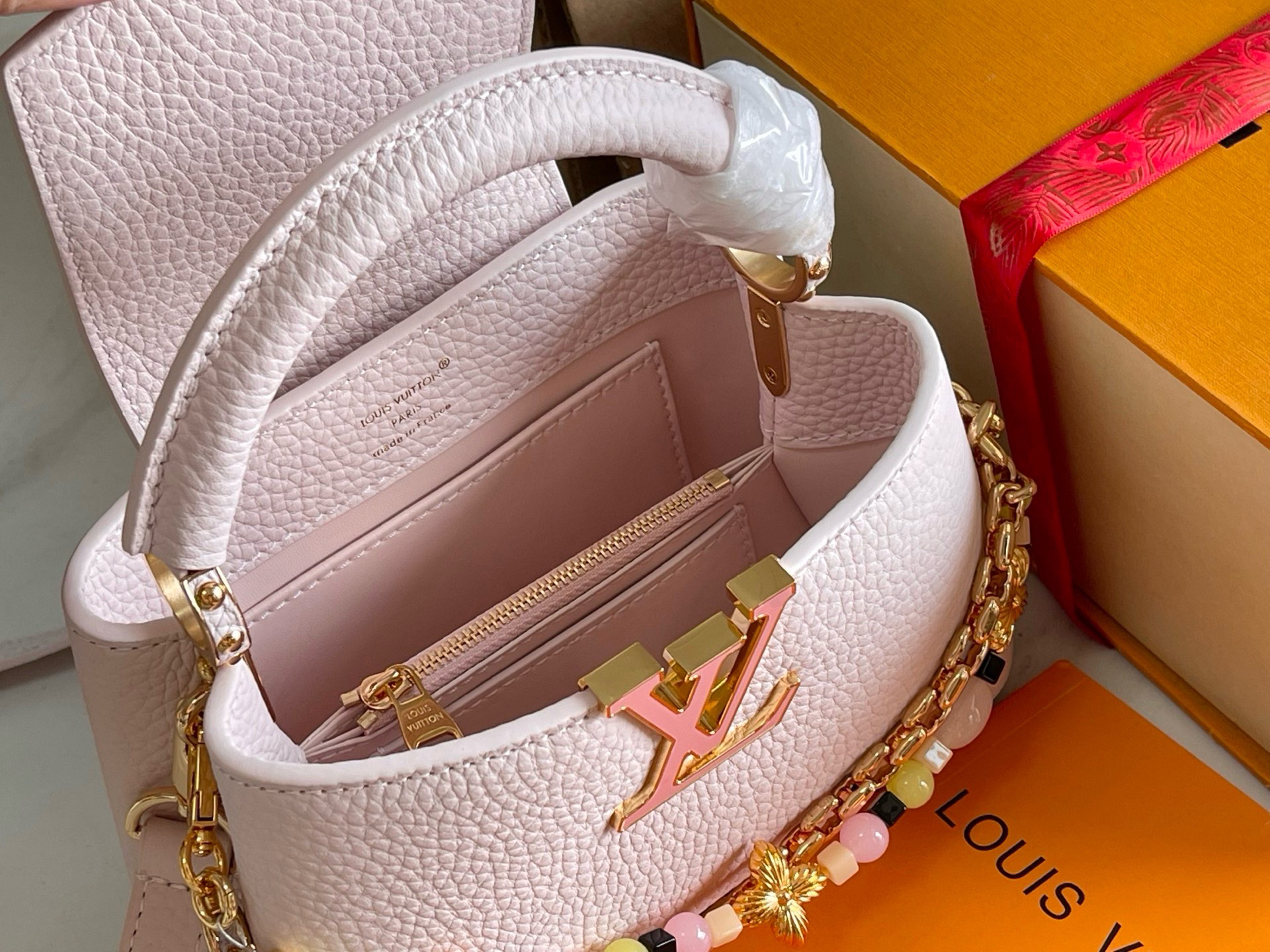 Louis Vuitton Capucines Mini Leather Crossbody Bag - Image 9