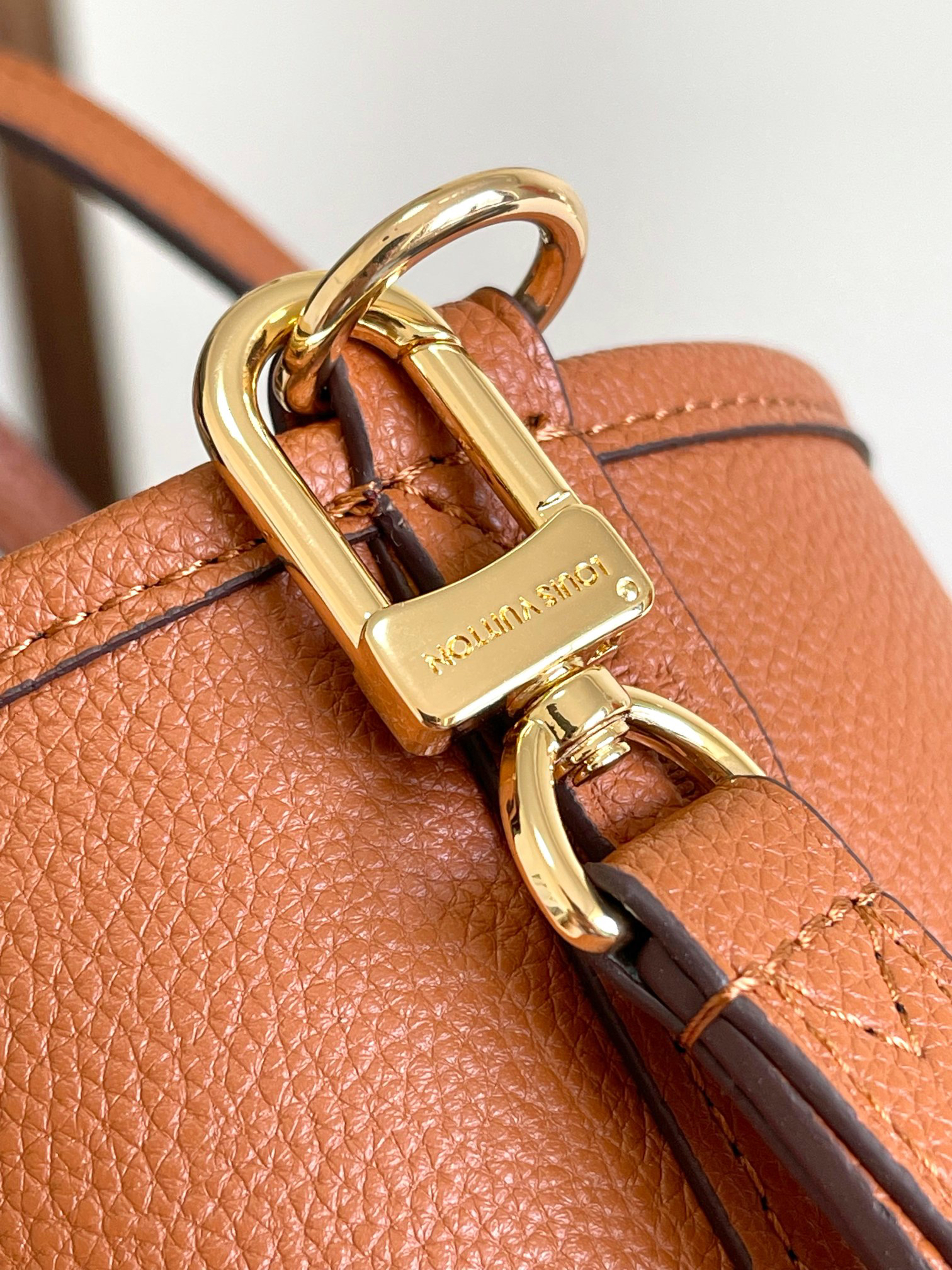 Neverfull BB Handbag in Damier Azur Canvas, Brown - Image 9
