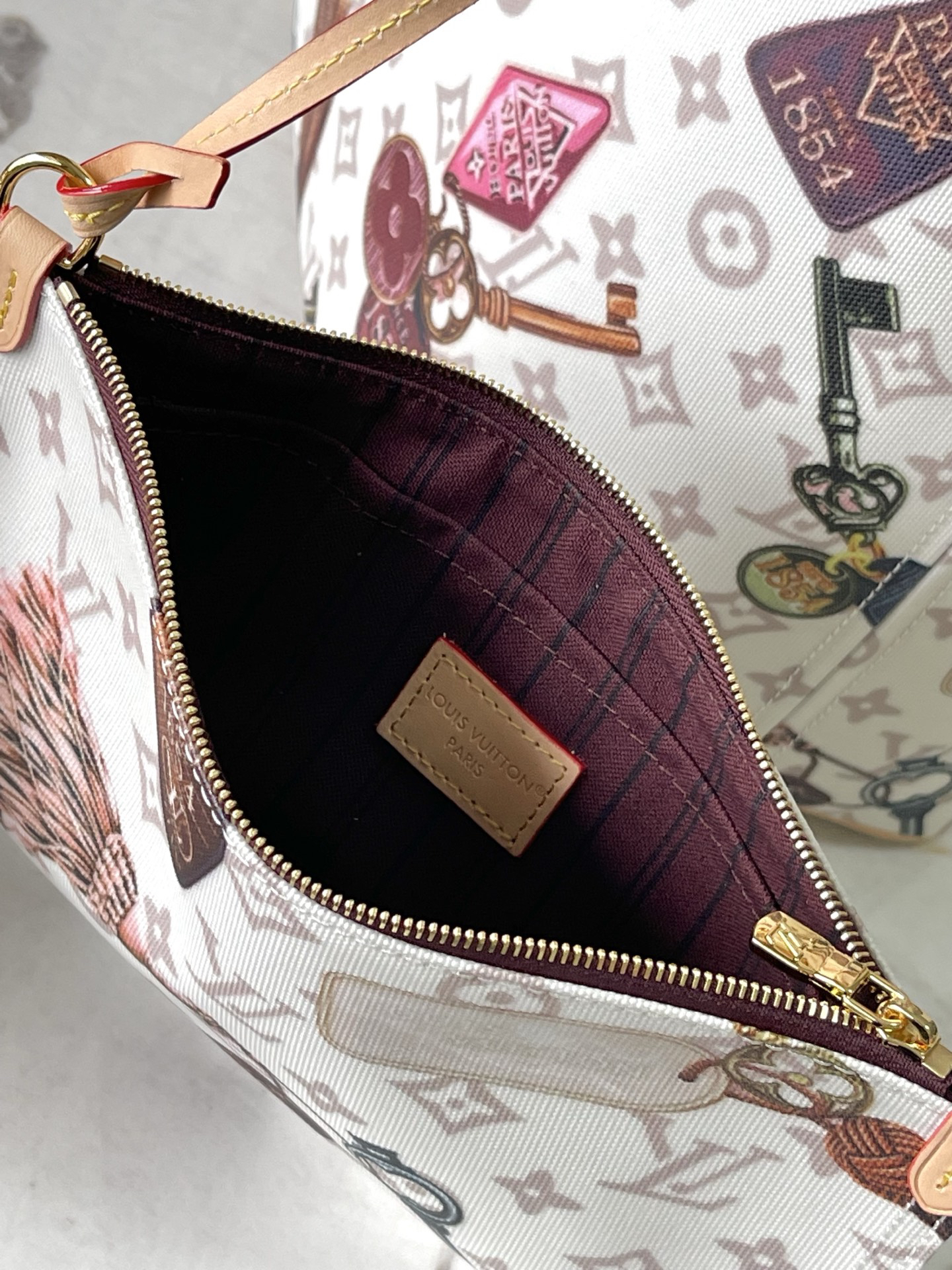 Louis Vuitton Neverfull Large Tote Bag M29449 – Beige Floral Monogram - Image 9