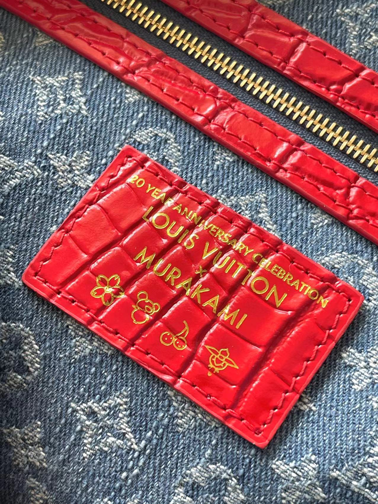 Louis Vuitton Speedy 18 Bandoulière Denim Handbag - Image 9