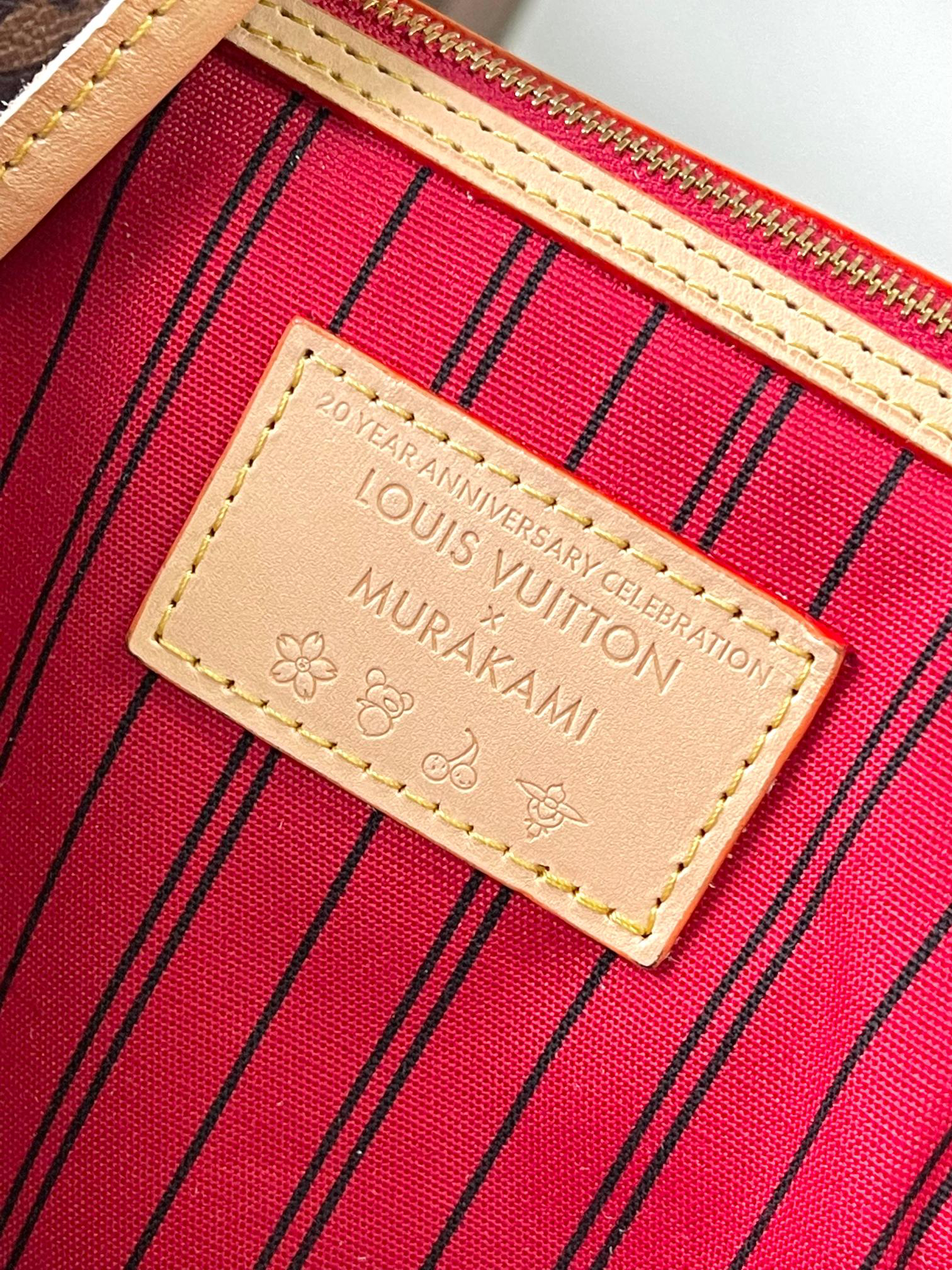 Louis Vuitton Neverfull MM Cherry Monogram Tote Bag - Image 9