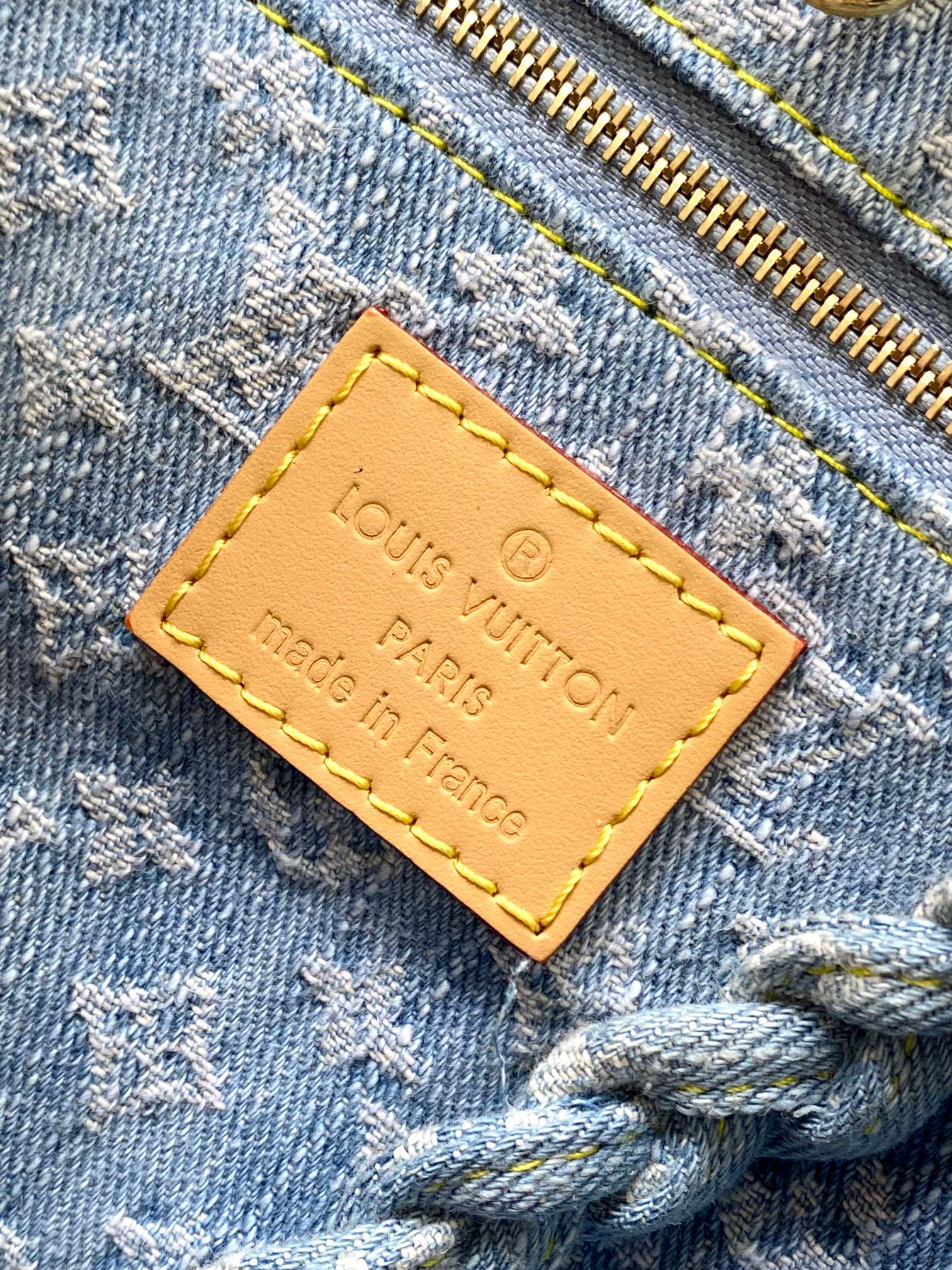 Louis Vuitton OnTheGo Mini Crossbody Bag in Light Blue Denim - Image 9