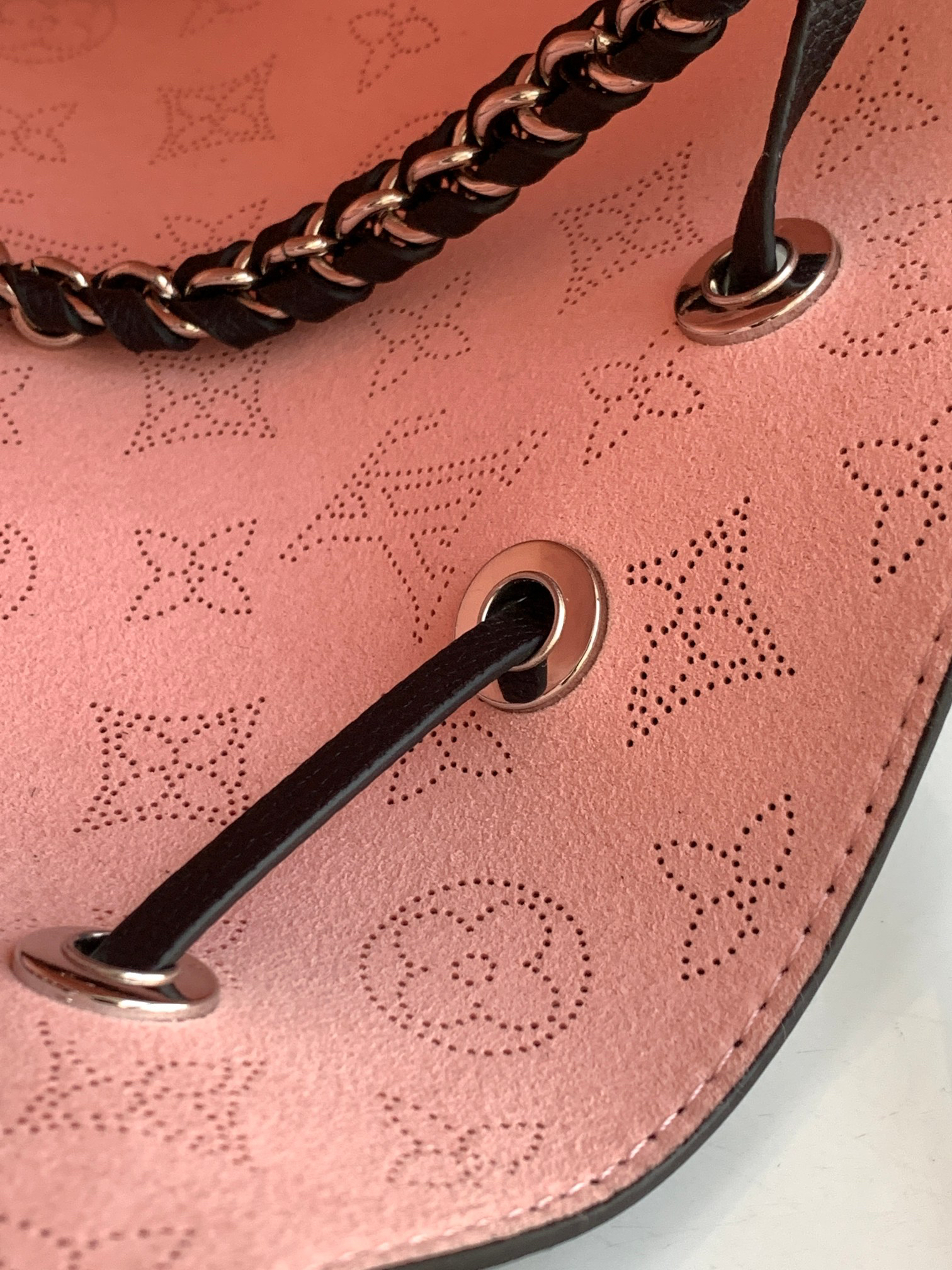Louis Vuitton Bella Monogram Perforated Leather Bucket Bag with Coin Purse - Image 9