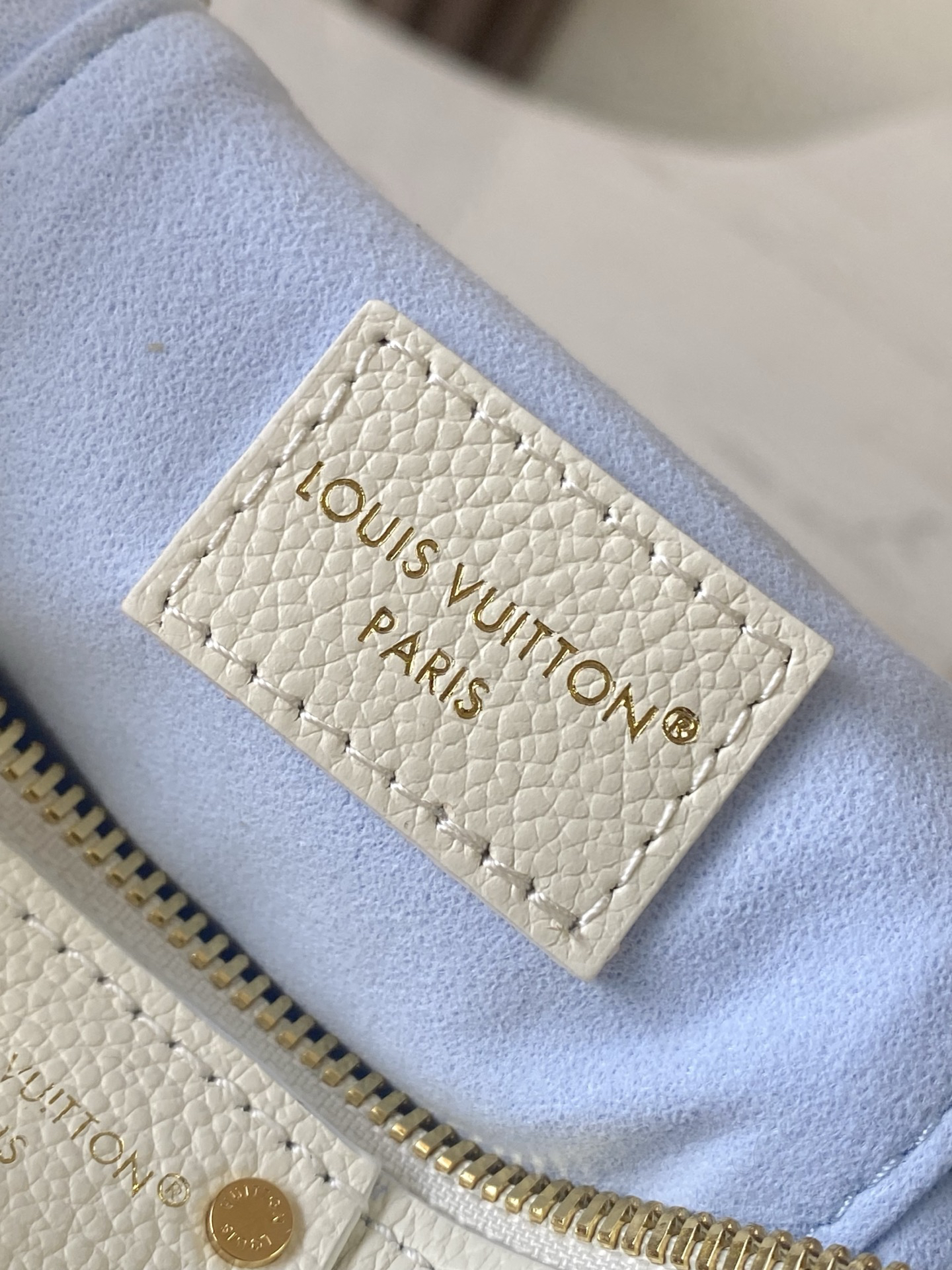 Louis Vuitton Vanity Chain Pouch in Monogram Empreinte Leather, Salt Blue - Image 9