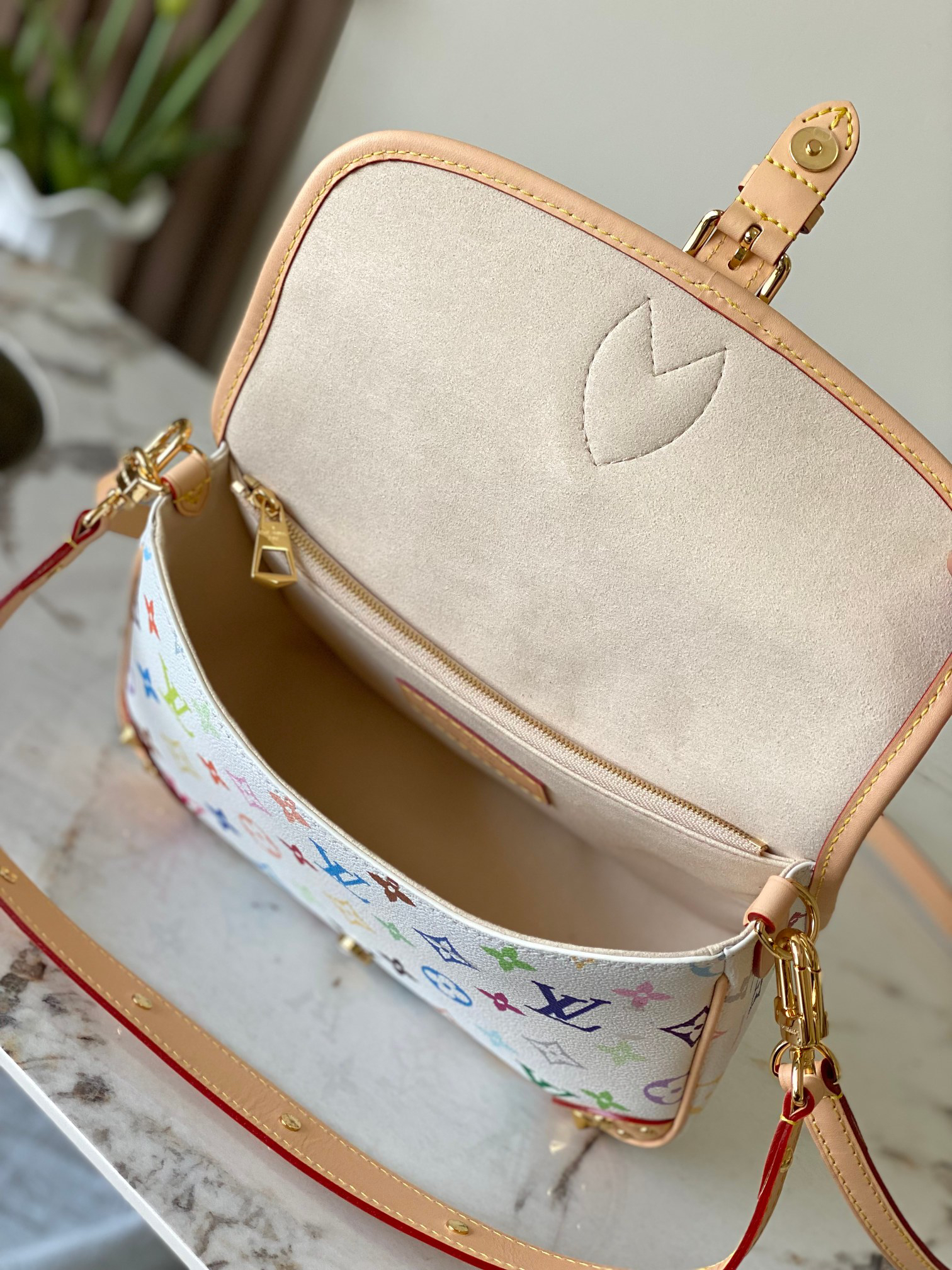 Louis Vuitton x Takashi Murakami Diane Bag M27866 White Multicolor - Image 9
